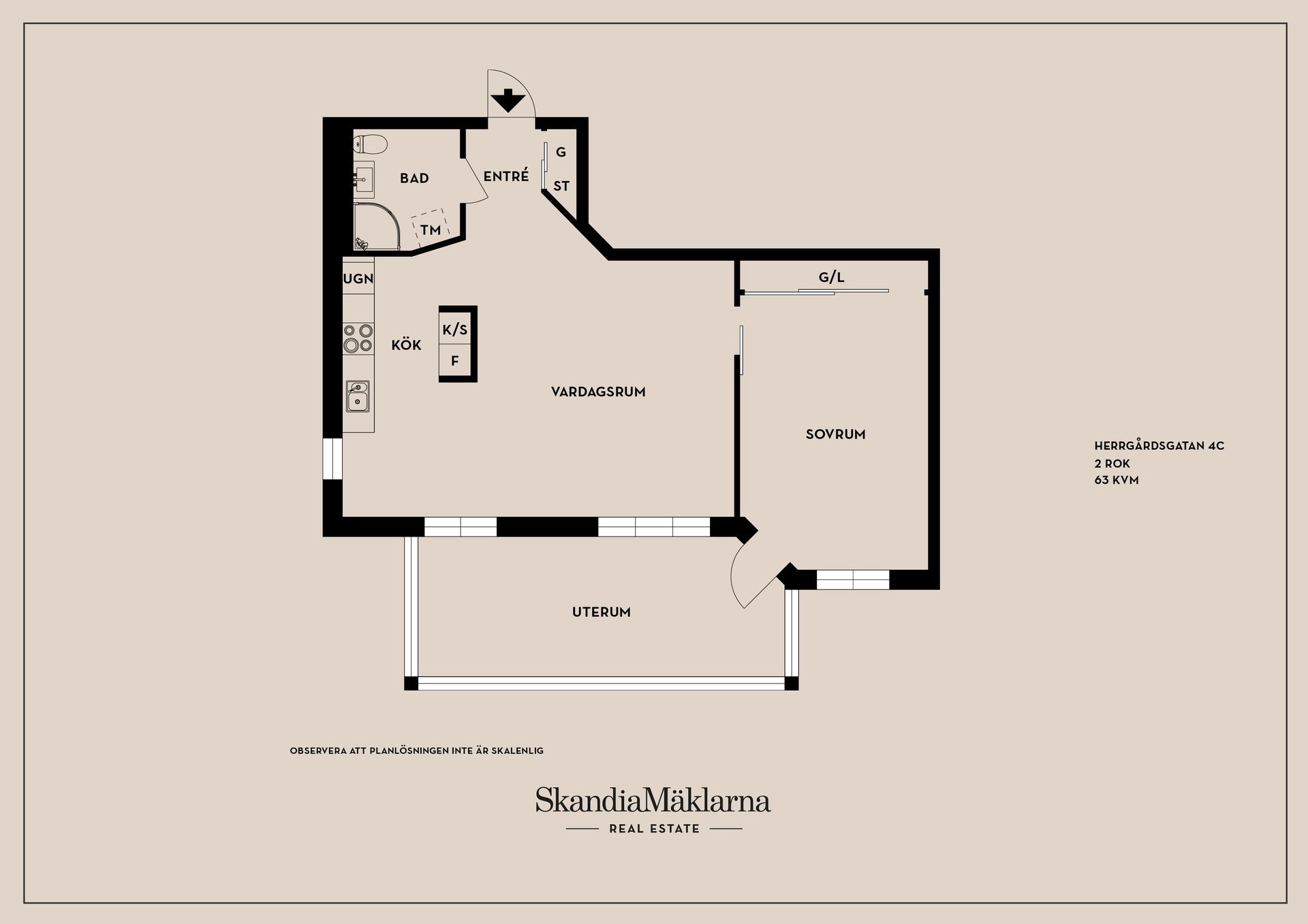 Bostadsrätt, Herrgårdsgatan 4C, Tingvallastan, Karlstad