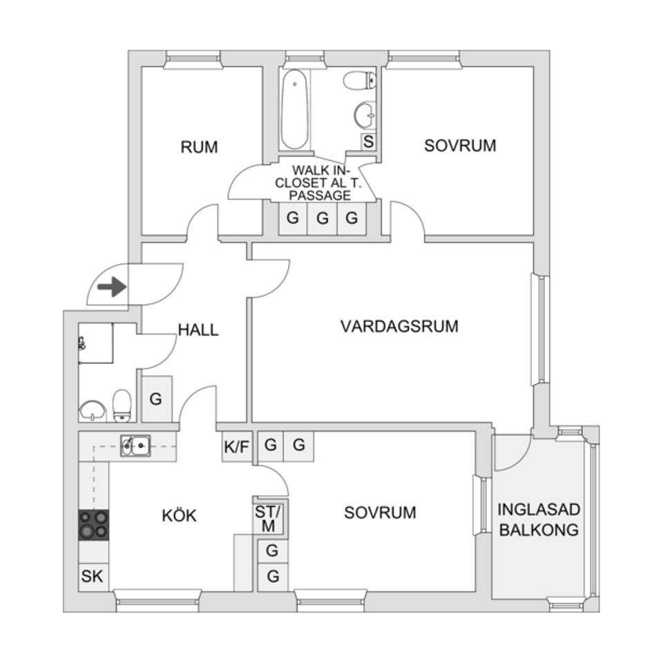 Bostadsrätt, Harabergsplan 1D, Centralt, Ljungby