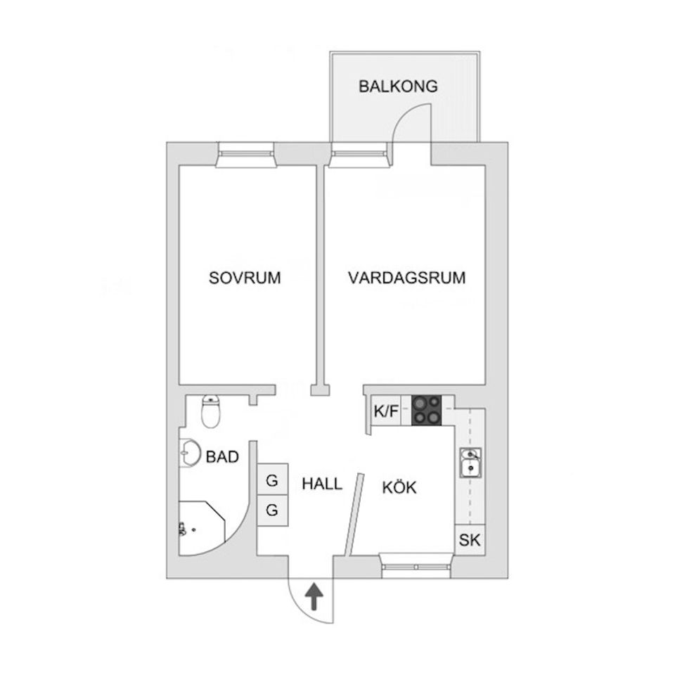Bostadsrätt, Huldregatan 5, Sjöbo, Borås