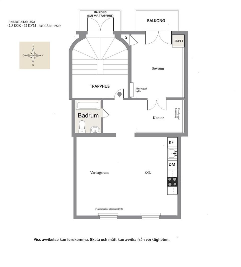 Bostadsrätt, Enebygatan 35A, Centralt/Norr, Norrköping