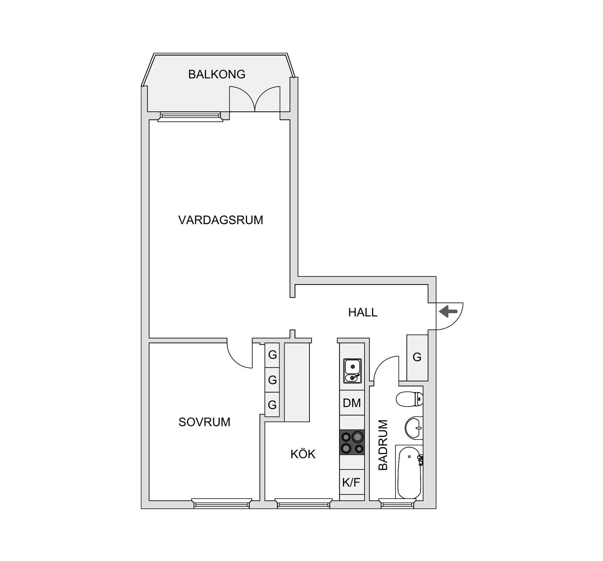 Bostadsrätt, Vattugatan 28, Hässleholm - Centralt, Hässleholm