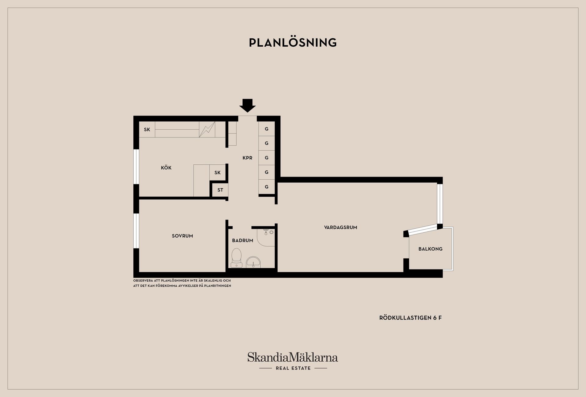 Bostadsrätt, Rödkullastigen 6F, Almhög, Malmö