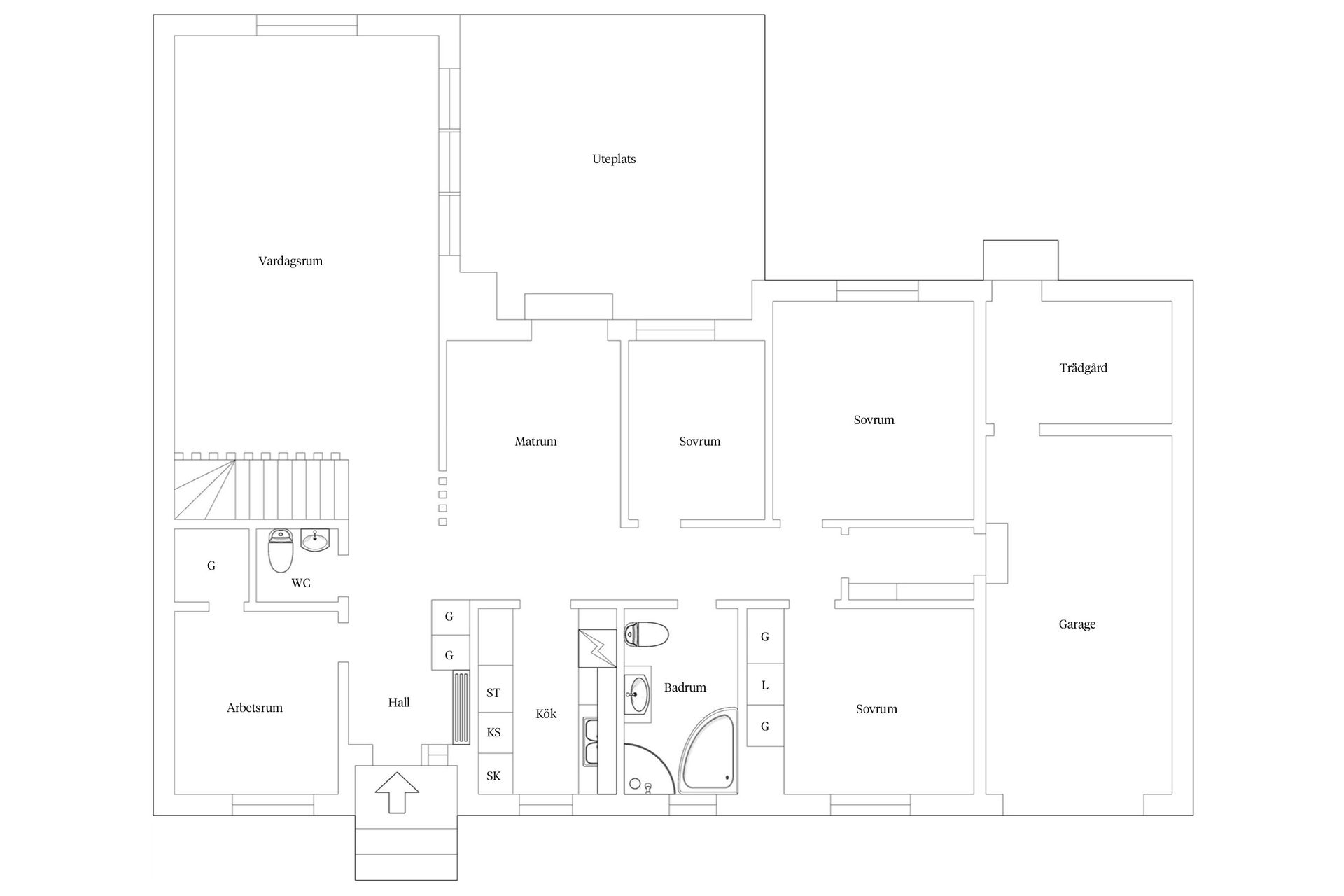 Villa, Radhus, Brinkska vägen 1A, Strängnäs Centralt, Strängnäs