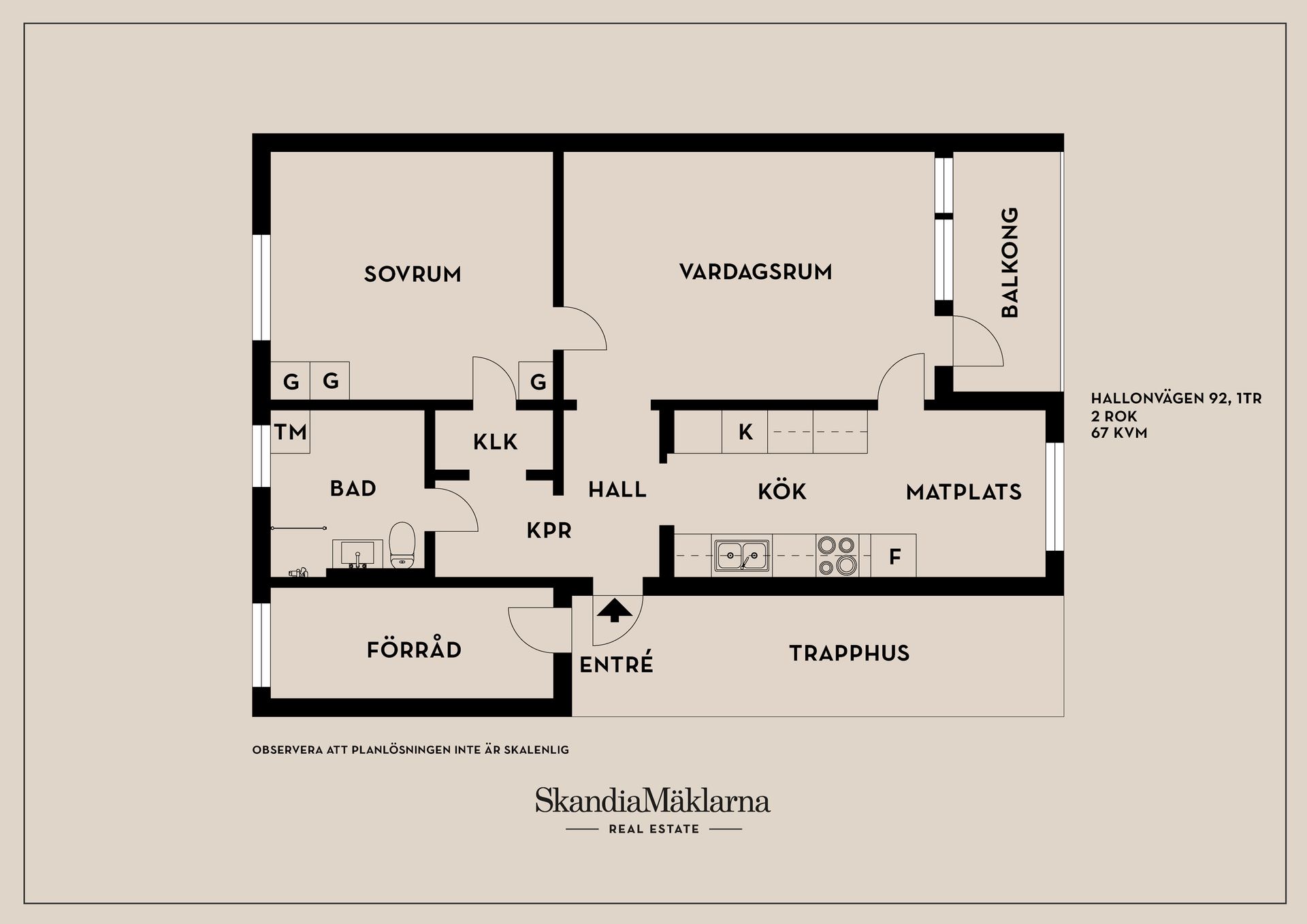 Bostadsrätt, Hallonvägen 92, 1tr, Kungsängen - Tibble, Upplands-Bro