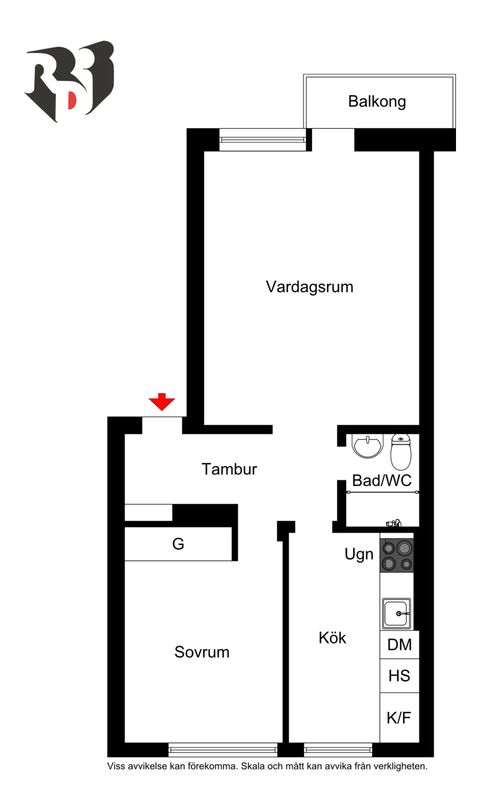 Bostadsrätt, Timmermansgatan 2B, Väster, Landskrona
