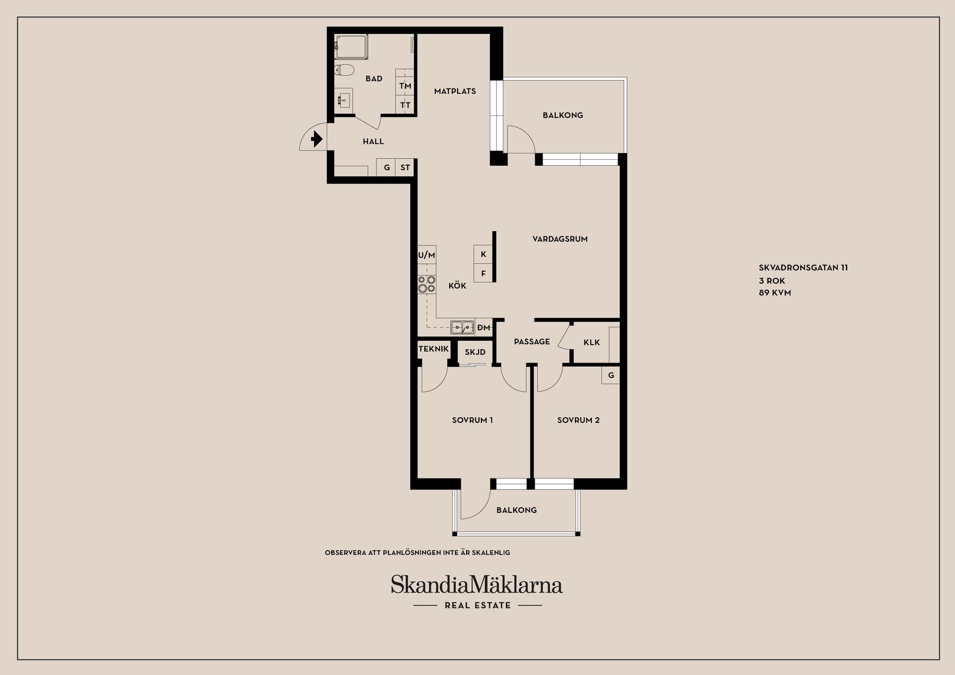 Bostadsrätt, Skvadronsgatan 11, Södra Ekkällan, Linköping
