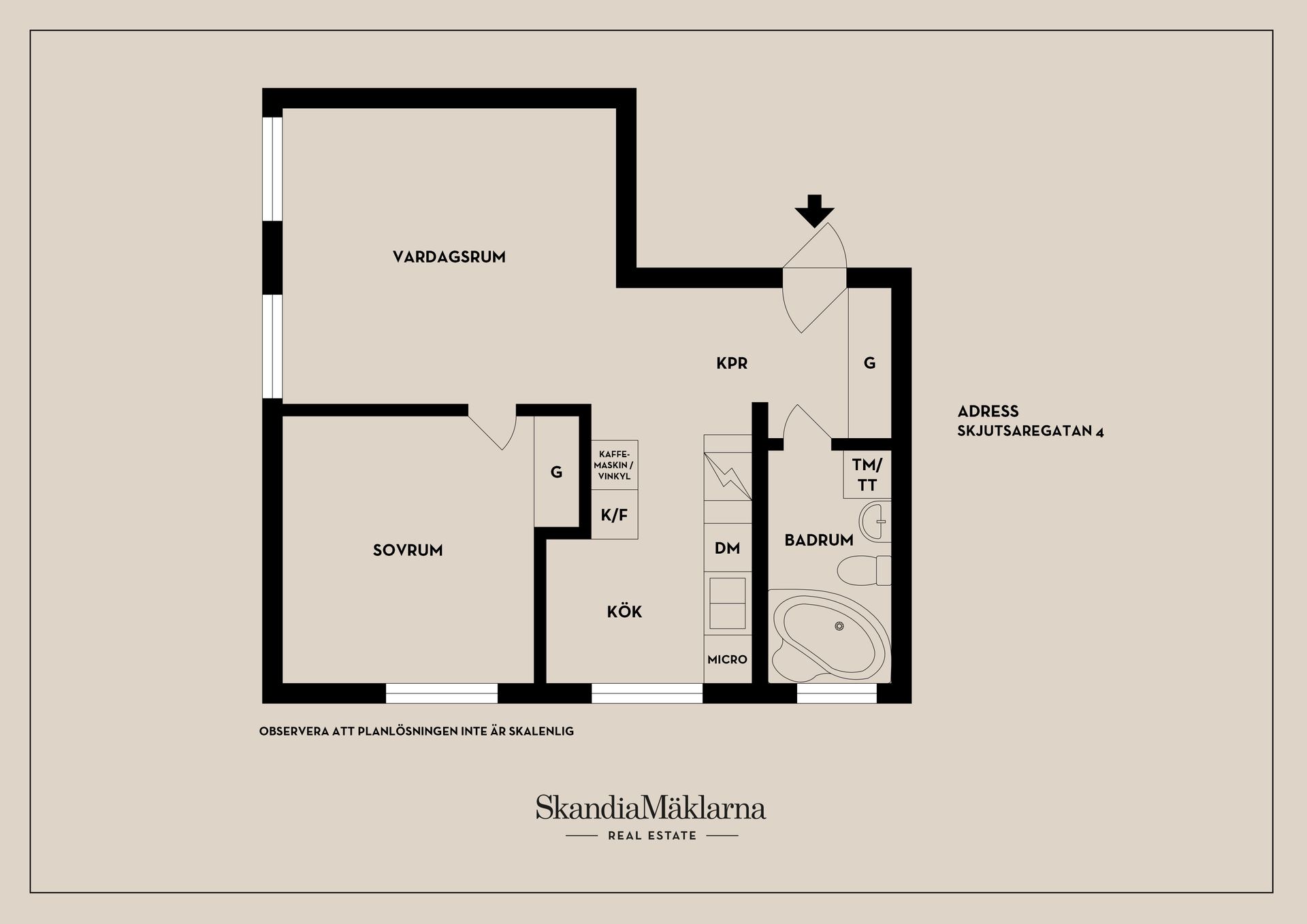 Bostadsrätt, Skjutsaregatan 4, Öster, Nyköping