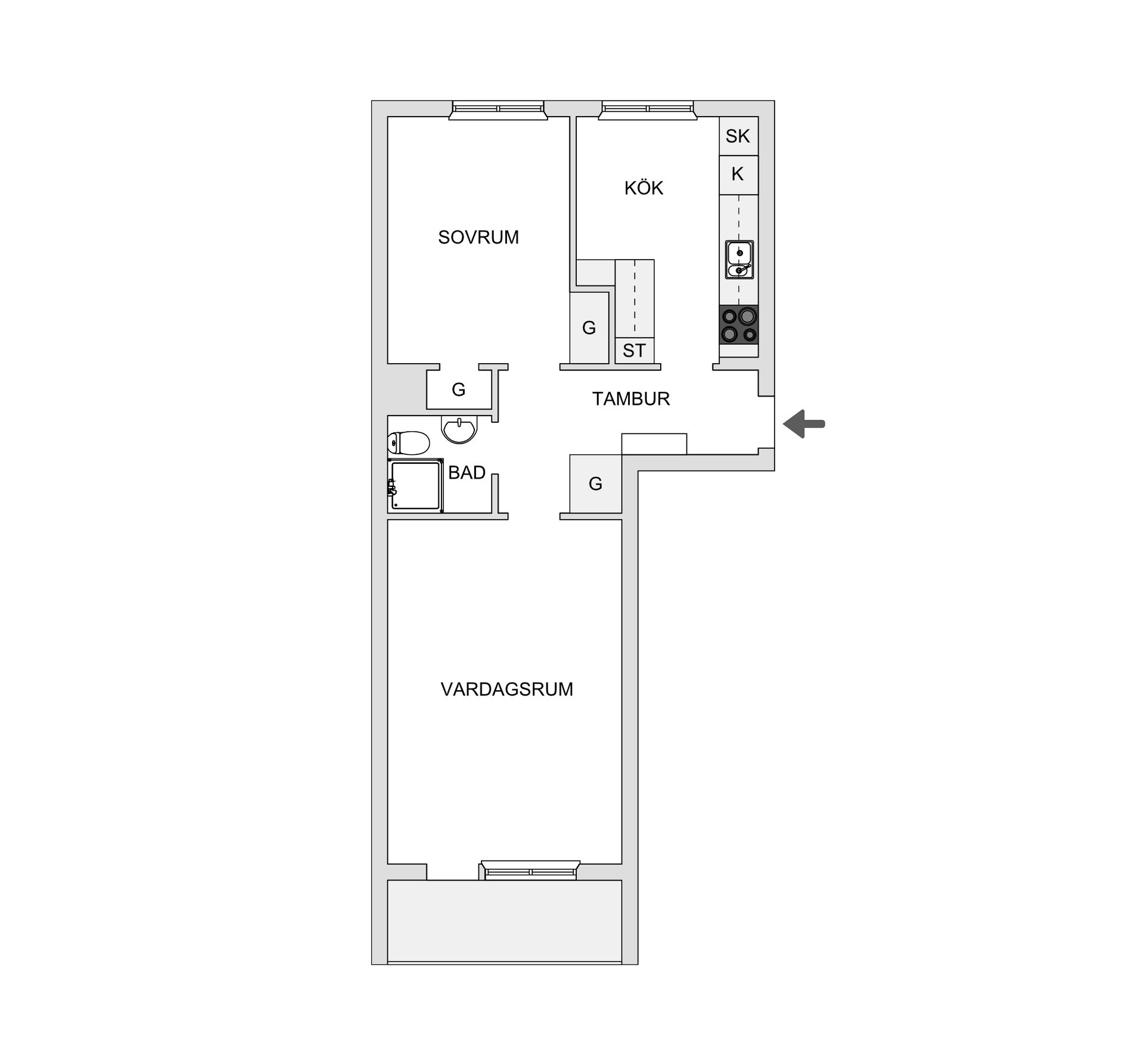 Bostadsrätt, Olstorpsgatan 11A, Centralt, Ljungby