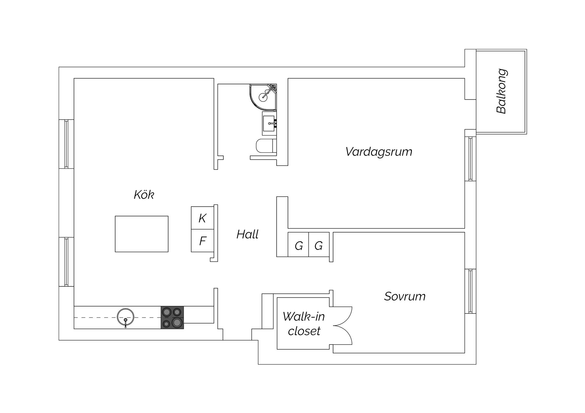 Bostadsrätt, Lotsgatan 19C, Haga, Sundsvall