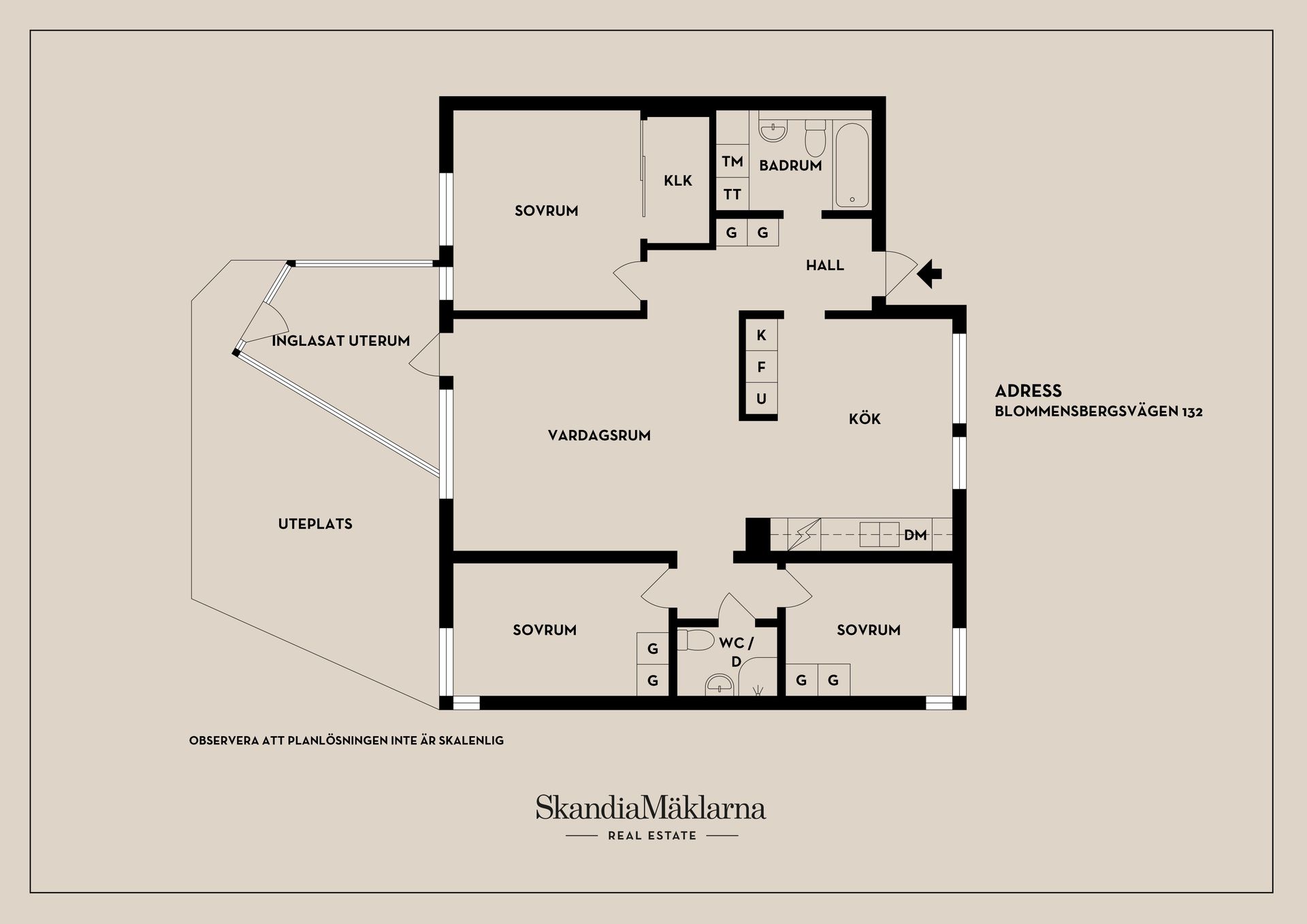 Bostadsrätt, Blommensbergsvägen 132, Aspudden, Stockholm