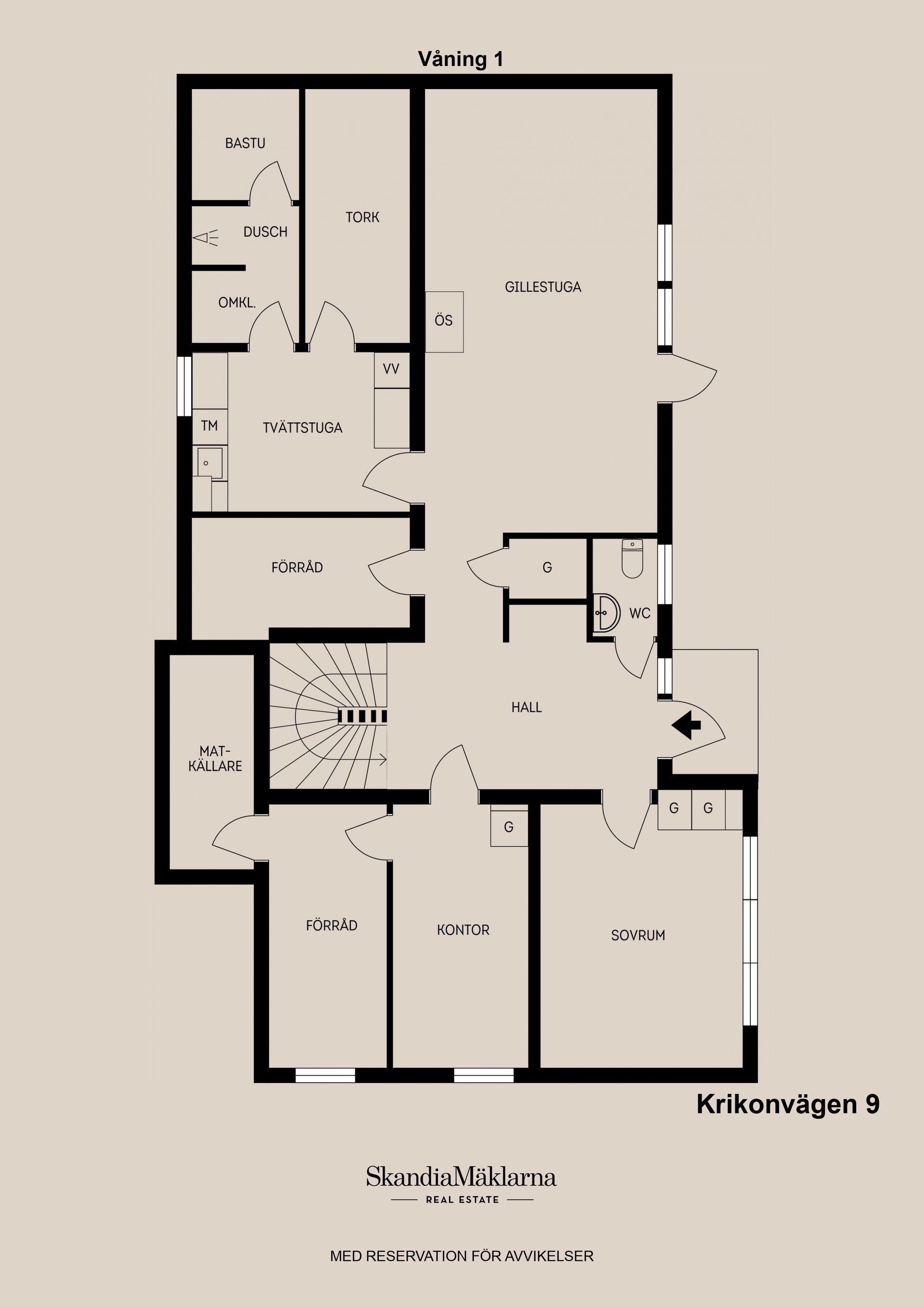 Villa, Krikonvägen 9, Gävle Maria, Gävle