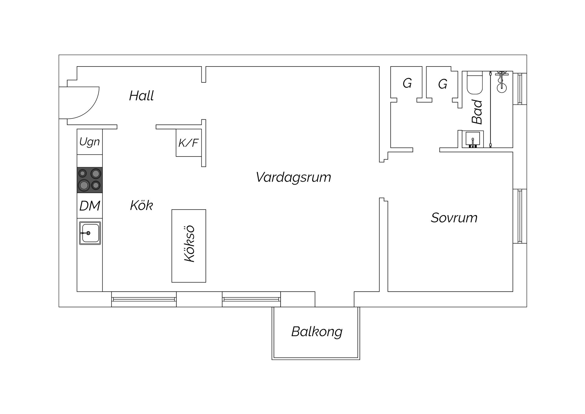 Bostadsrätt, Bellevuevägen 2C, Dammfri, Malmö