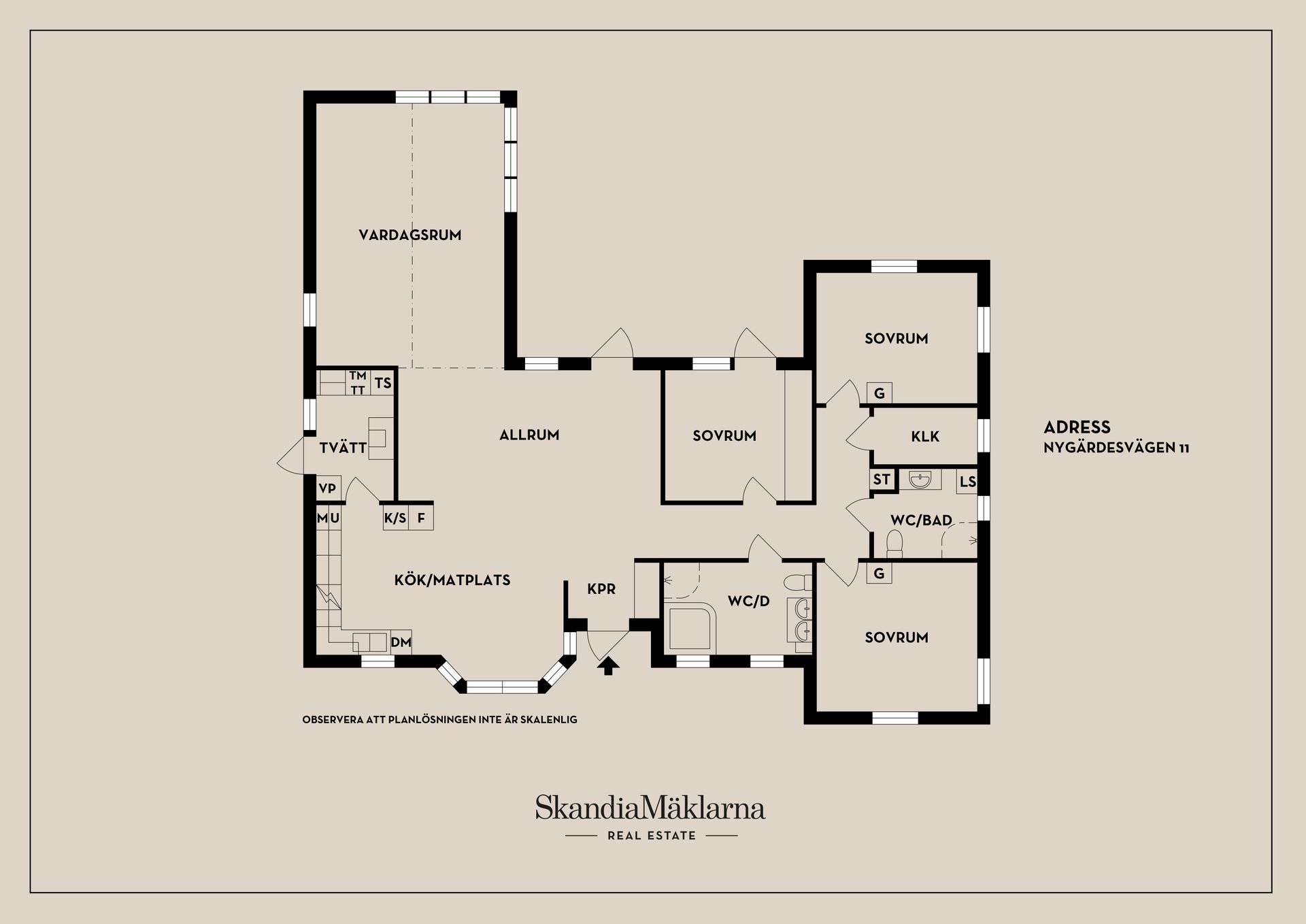 Villa, Nygärdesvägen 11, Rensättra, Nacka