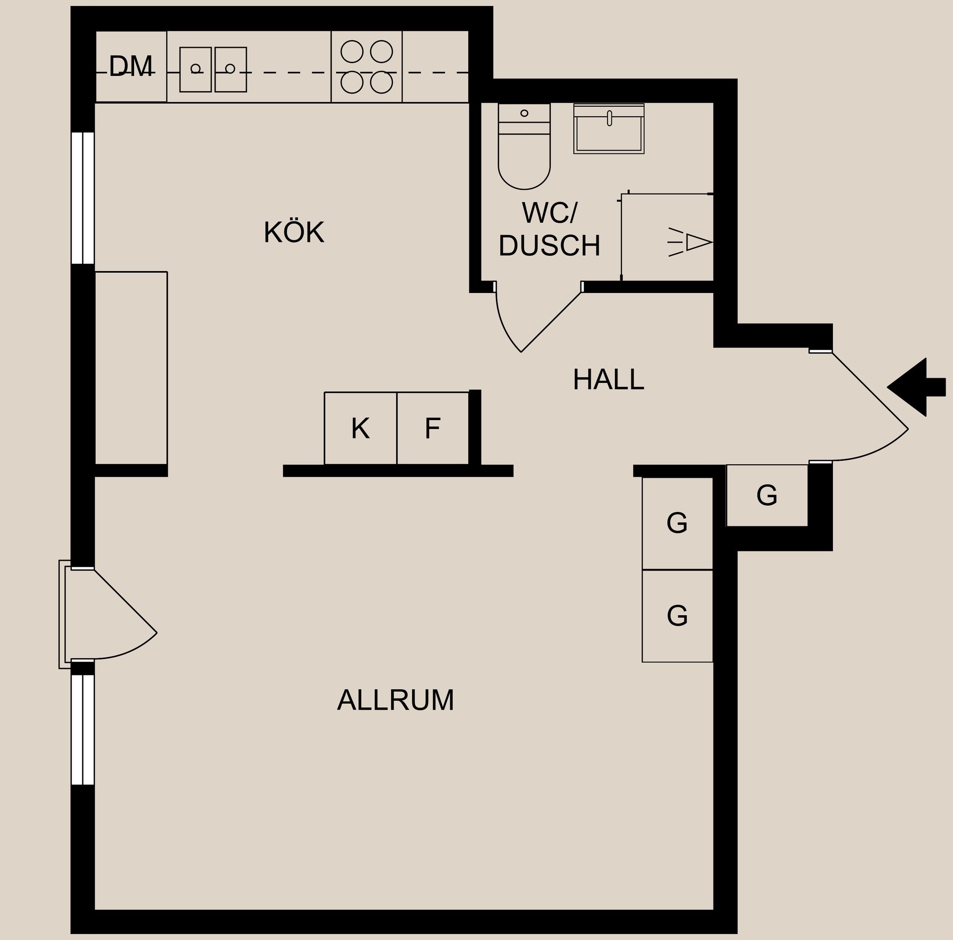 Bostadsrätt, Taborsbergsvägen 15A, Haga, Norrköping