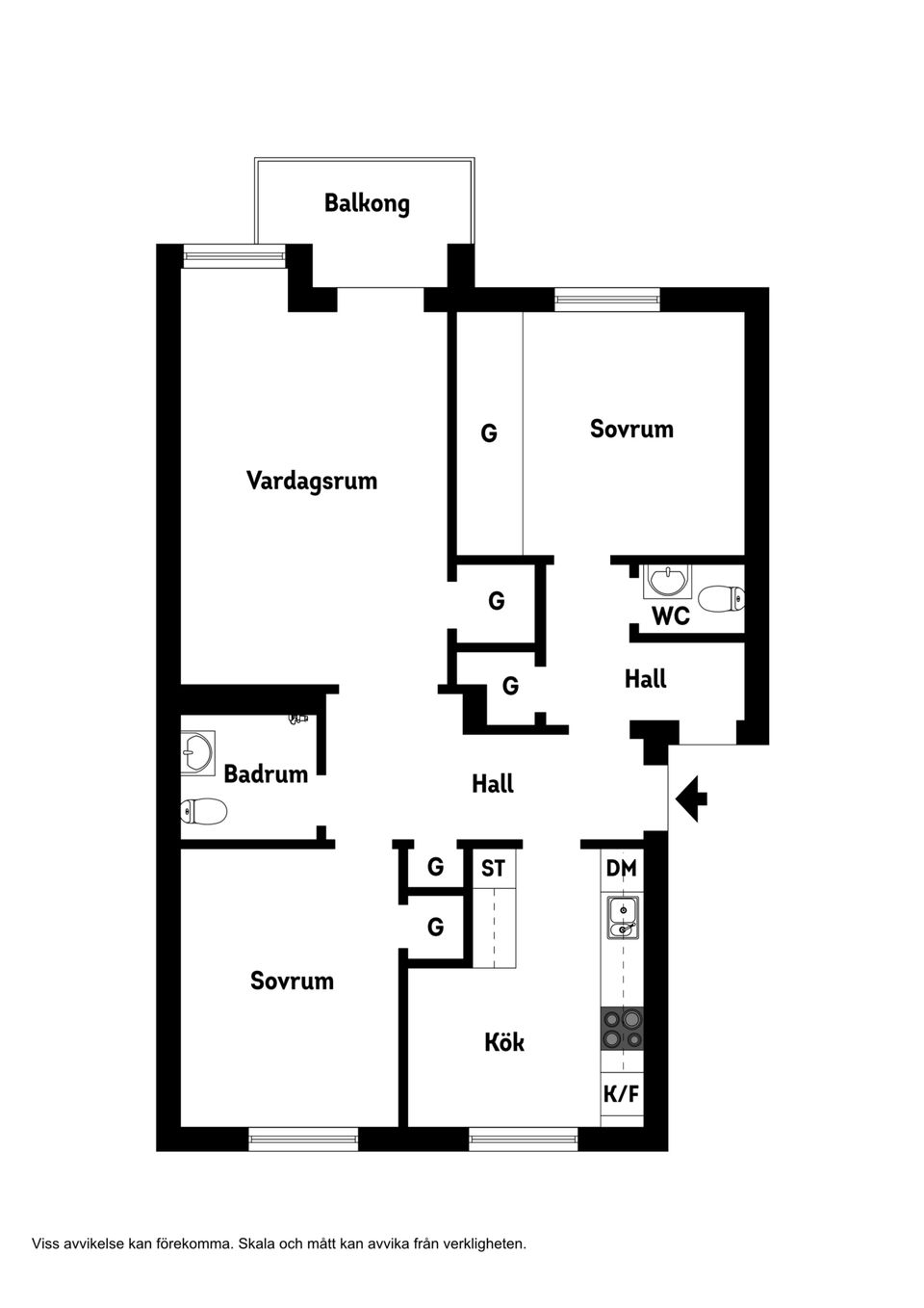 Bostadsrätt, Oscar Stjernegatan 10B, Södermalm, Kristinehamn