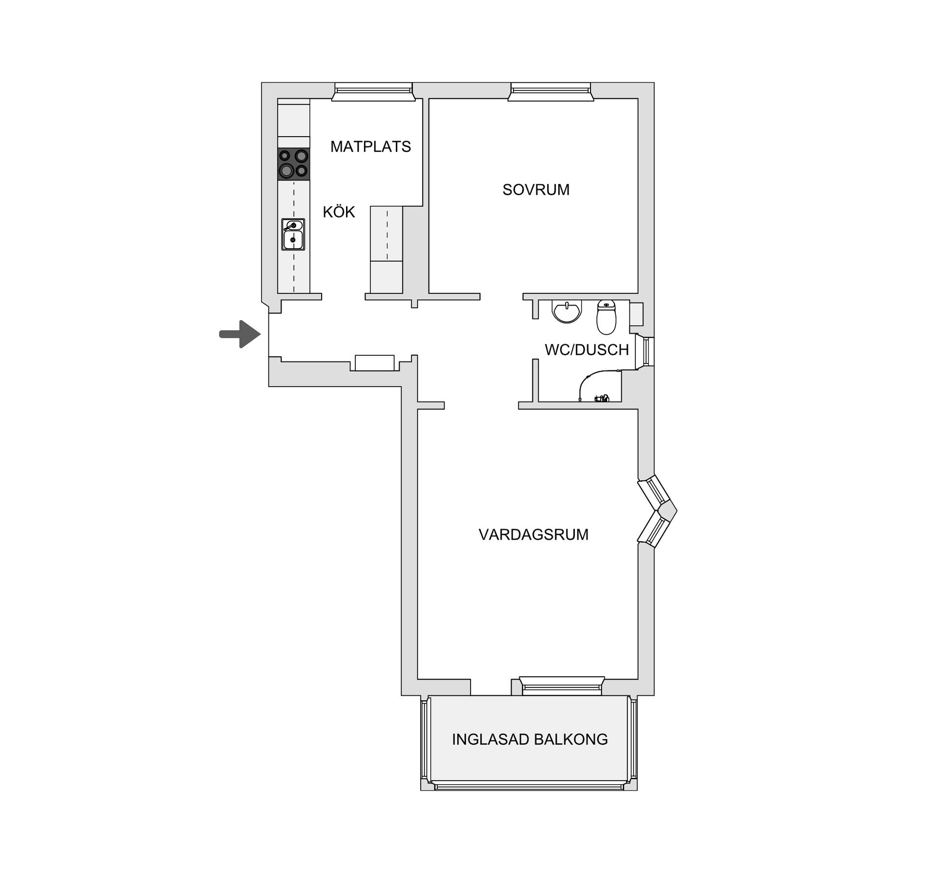 Bostadsrätt, Sveavägen 16, Södermalm, Sundsvall