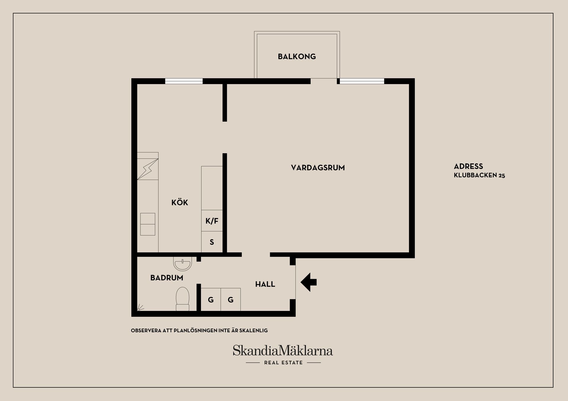 Bostadsrätt, Klubbacken 25, Stockholm