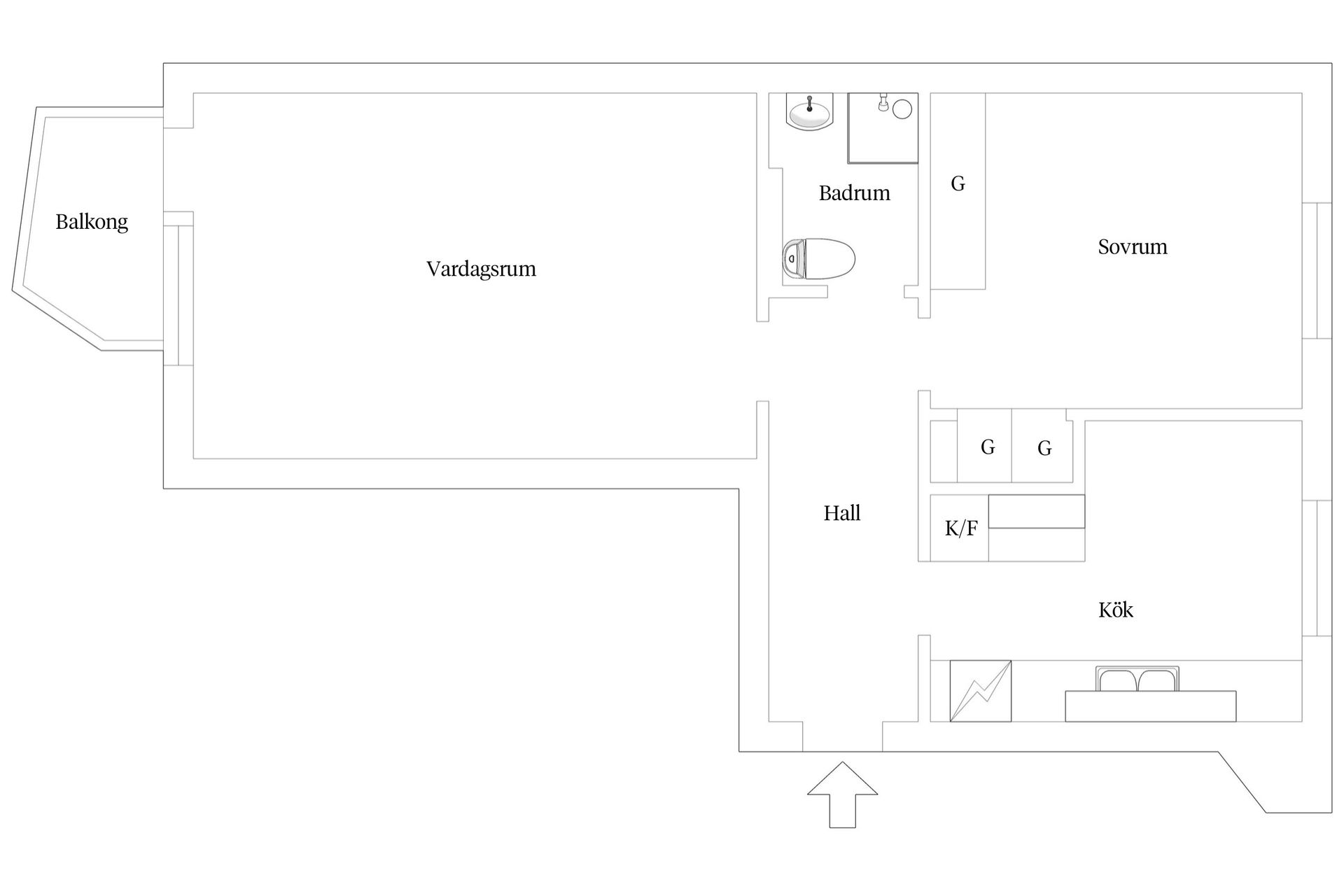 Bostadsrätt, Köpmansgatan 2C, Sofielund, Malmö