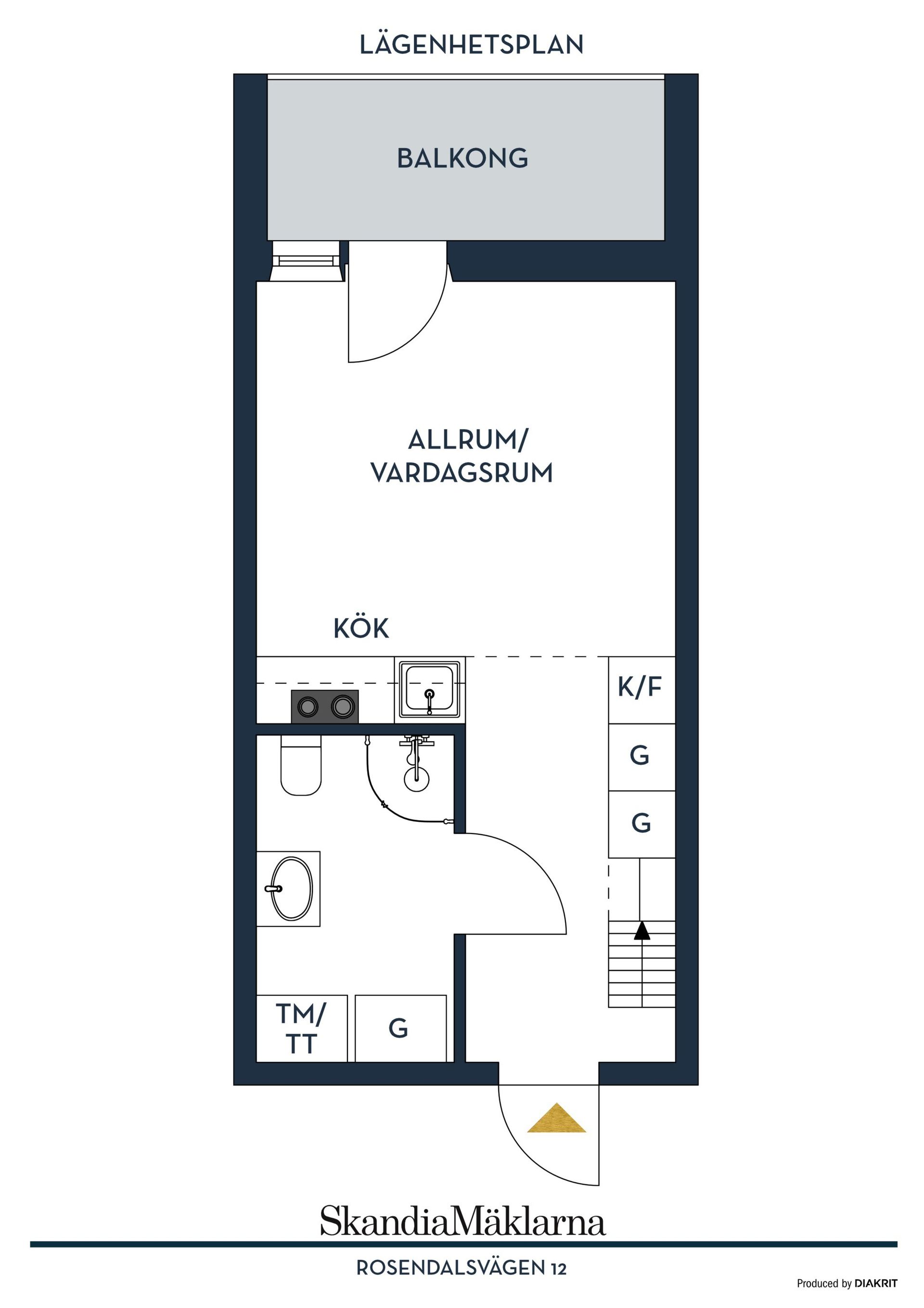 Bostadsrätt, Rosendalsvägen 12, Uppsala