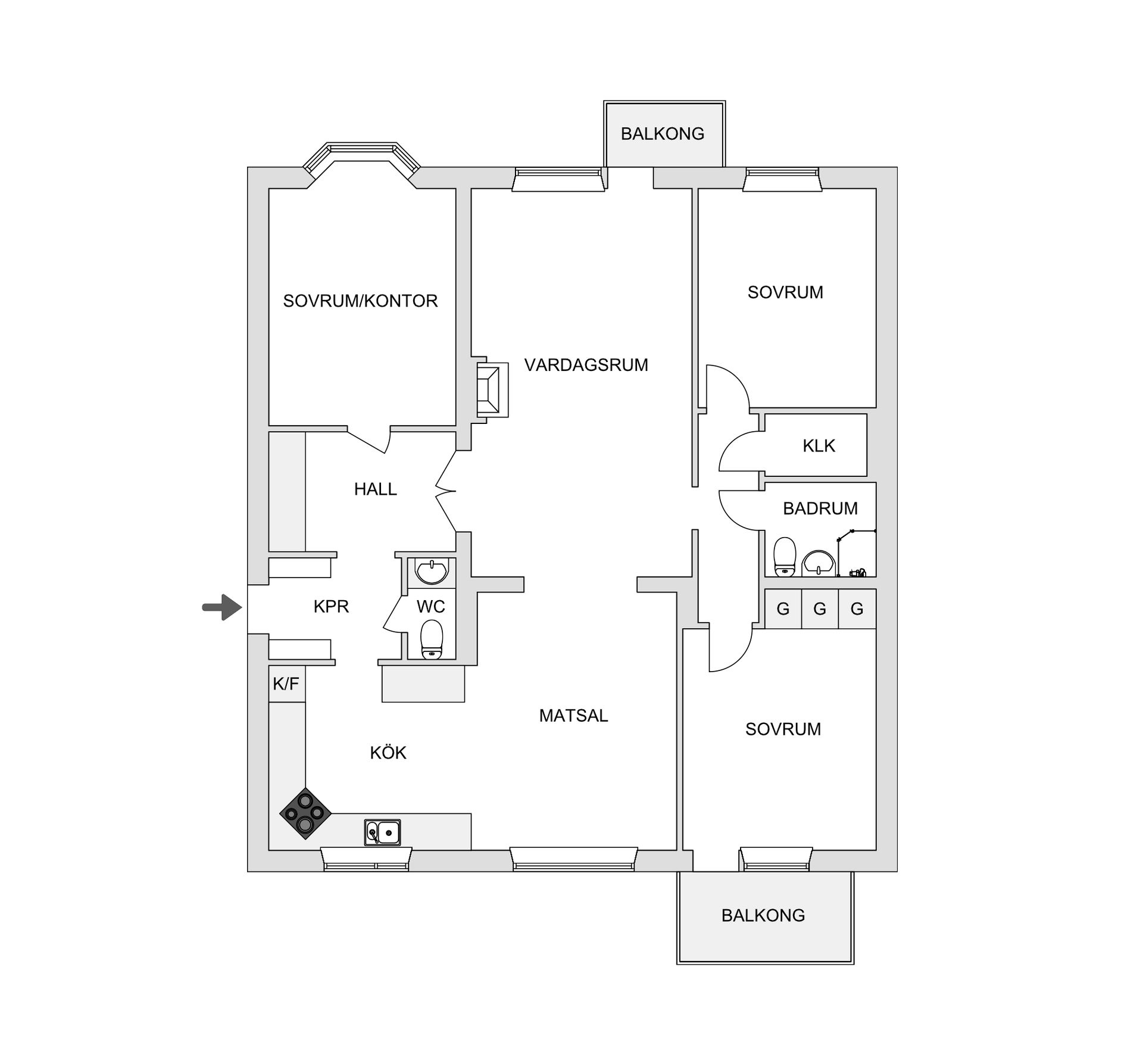 Bostadsrätt, Thulegatan 10A, Centralt Sundsvall, Sundsvall