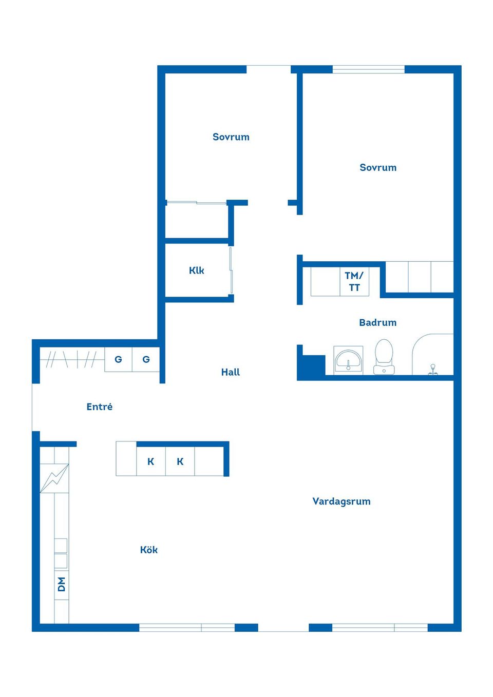 Bostadsrätt, Södra kungsgatan 55A, Söder, Gävle