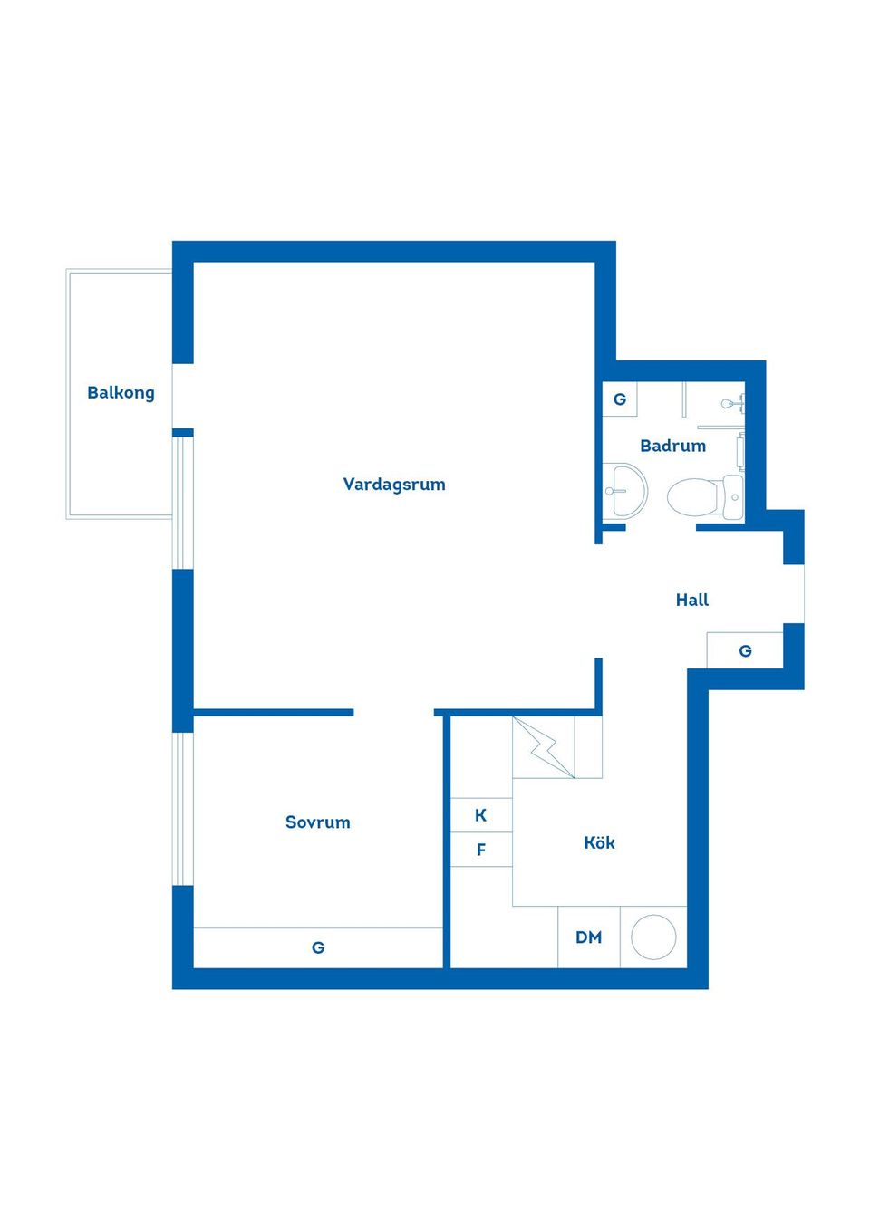 Bostadsrätt, Hantverkargatan 11B, Gävle Centrum, Gävle