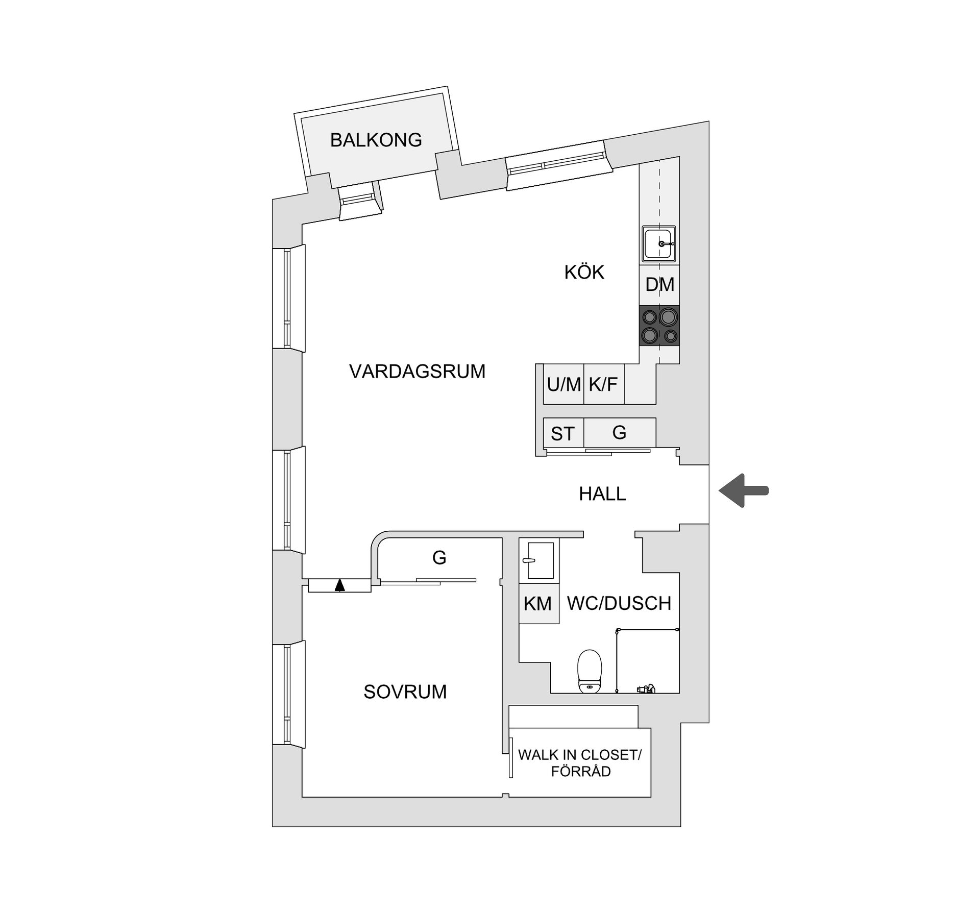 Bostadsrätt, Sonja Kovalevskys Gata 3, 4 tr, Vasastan Hagastaden, Stockholm