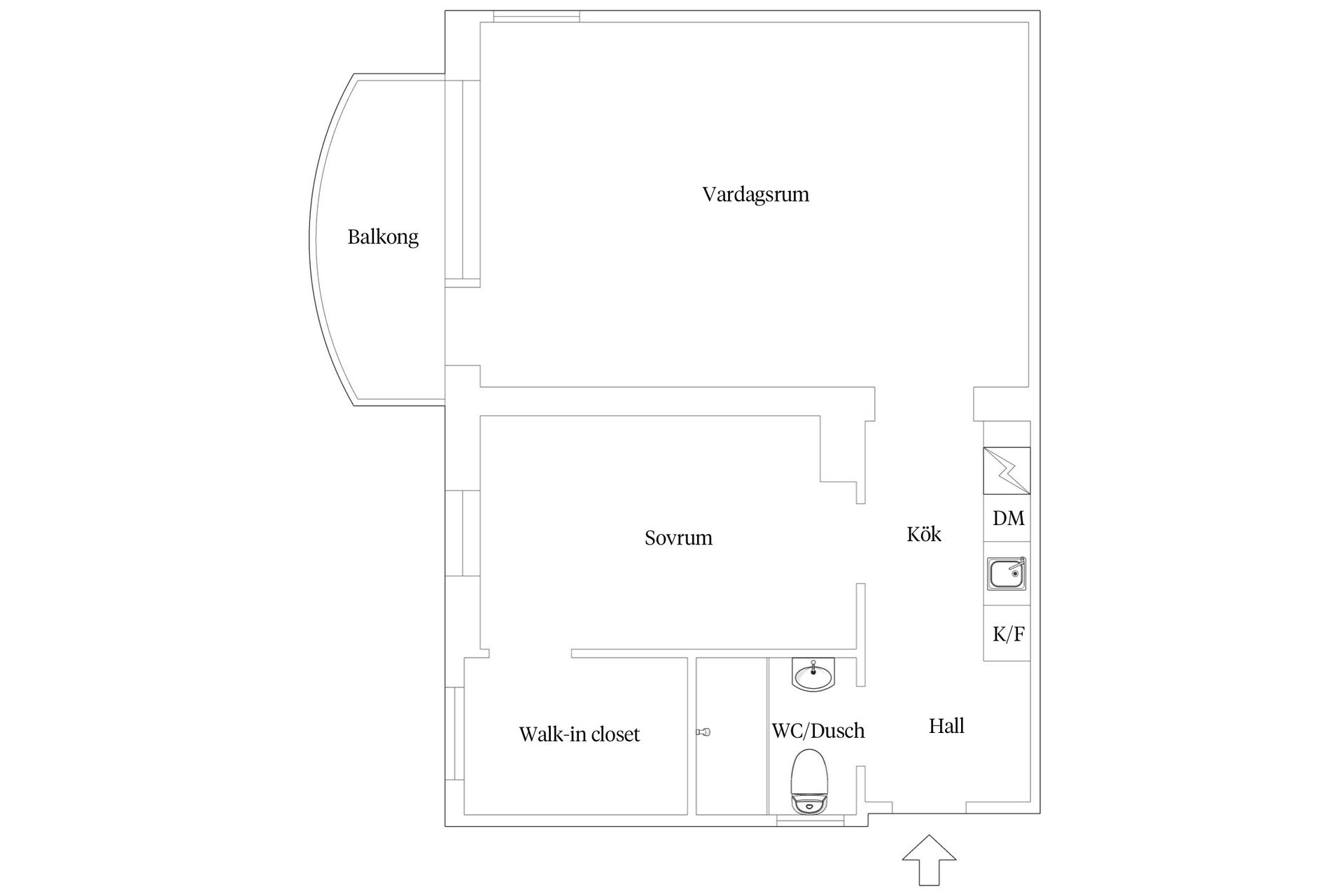 Bostadsrätt, Köpenhamnsvägen 44C, Slottsstaden, Malmö