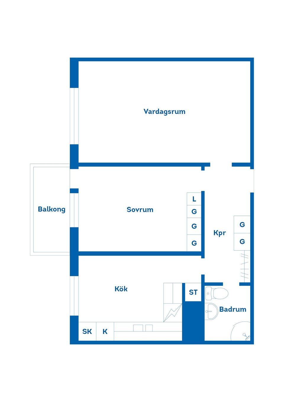 Bostadsrätt, Norra Fogdelyckegatan 51D, Karlshamn Centrum, Karlshamn