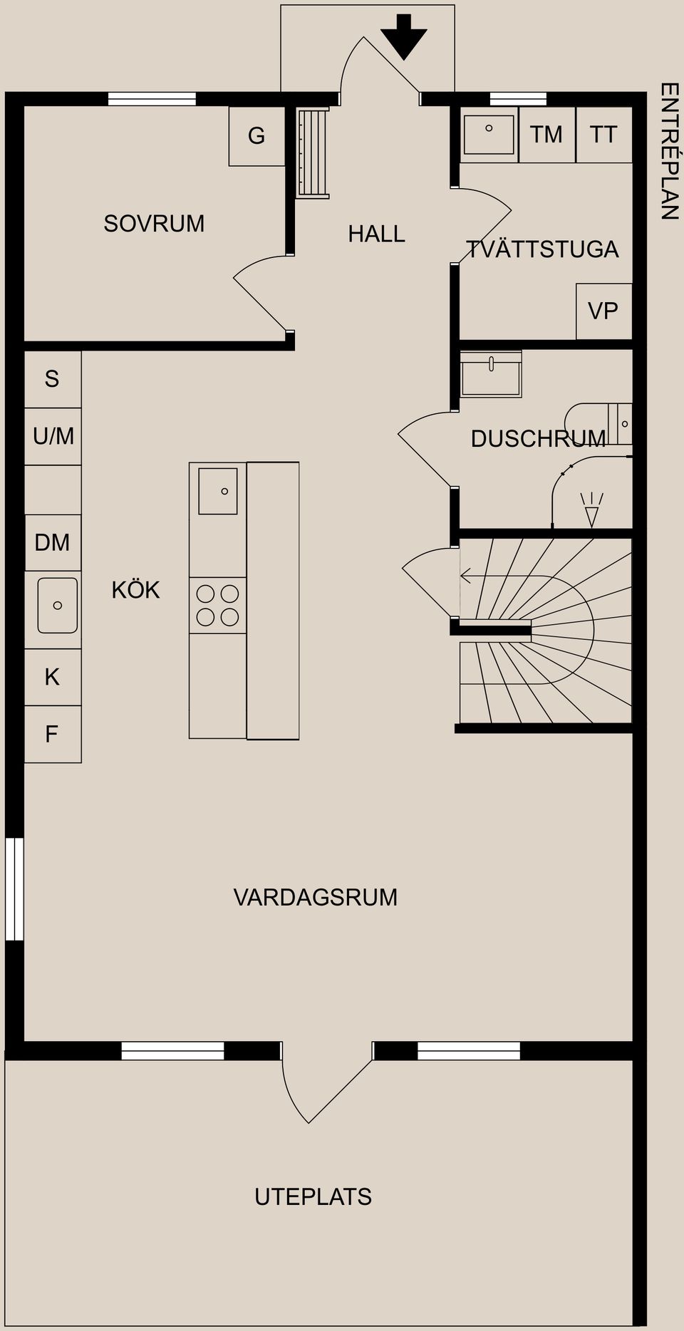 Radhus, Skönberga Vitsippan 2A, Gata - Söderköping, Söderköping