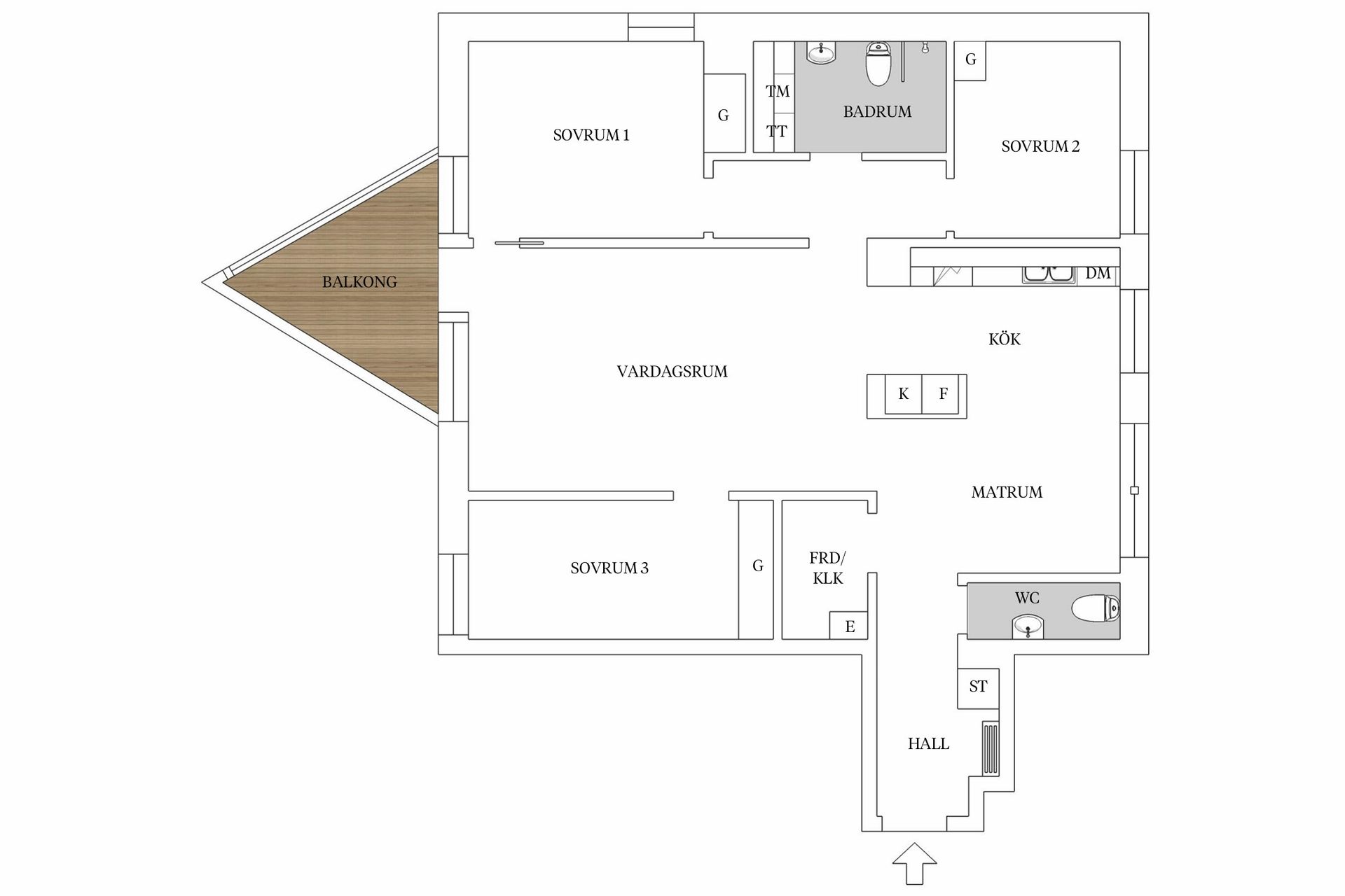 Bostadsrätt, Krakel Spektakels Gata 3, vån 5 av 5, Bromma - Annedal, Stockholm