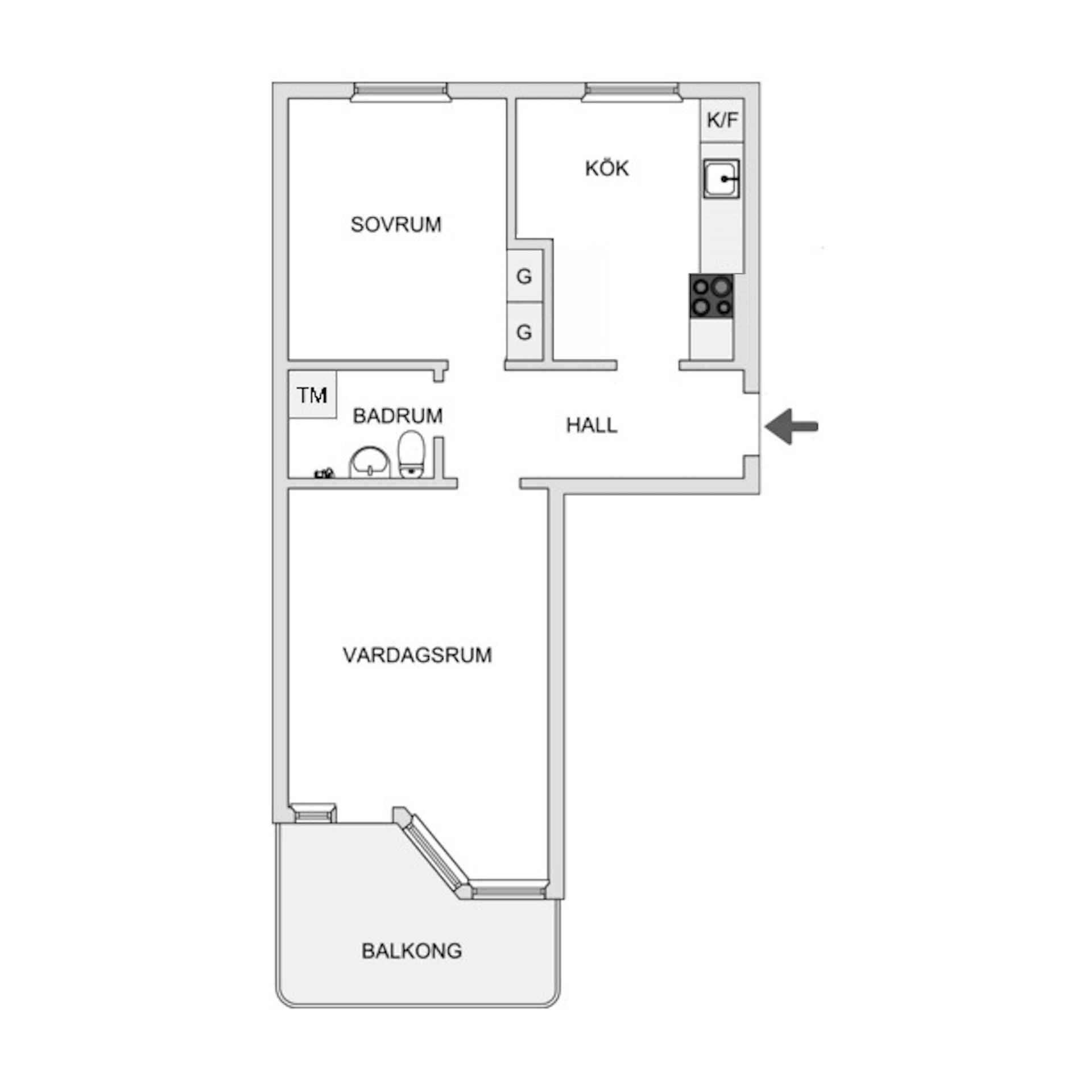 Bostadsrätt, Vindelgatan 21C, Byttorp, Borås