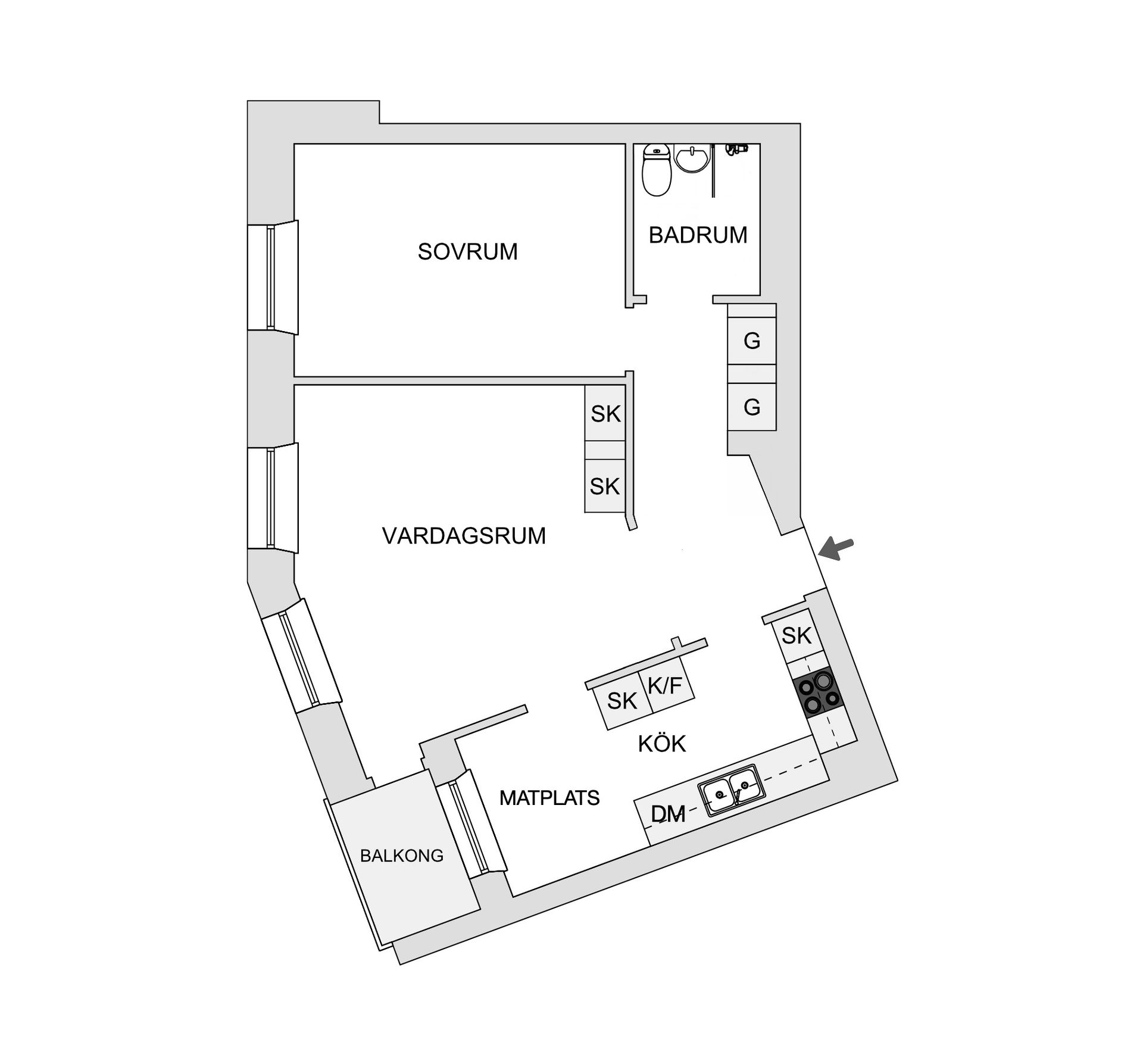 Bostadsrätt, Fjällgatan 39A, Tullen, Borås
