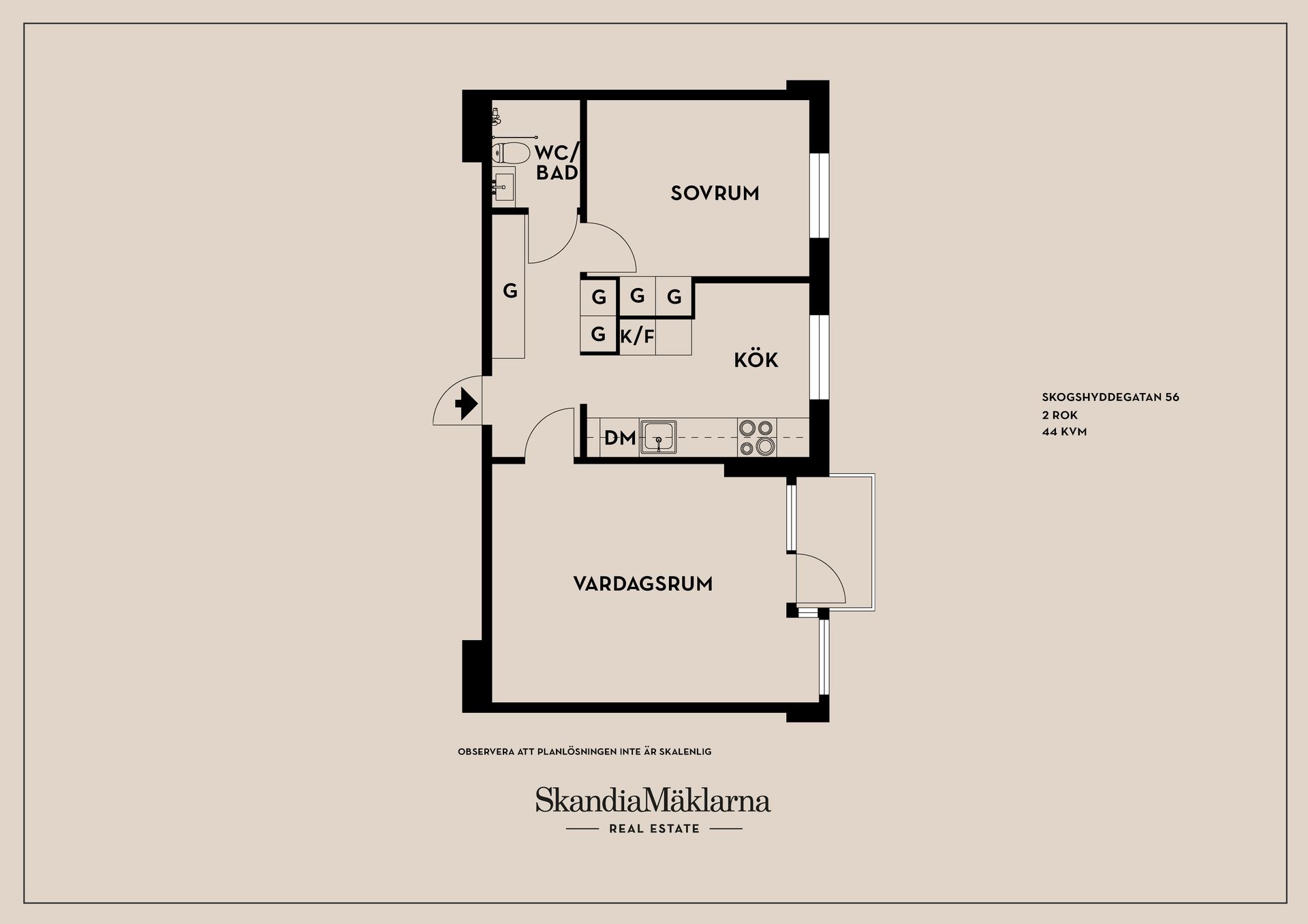 Bostadsrätt, Skogshyddegatan 56, Alideberg, Borås