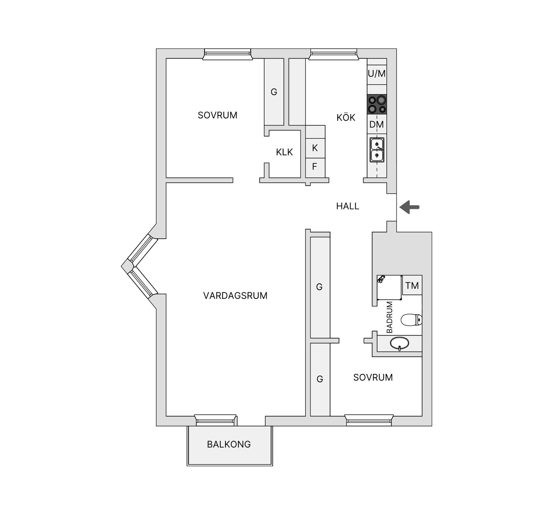 Bostadsrätt, Engelbrektsgatan 105A, Norrmalm, Borås