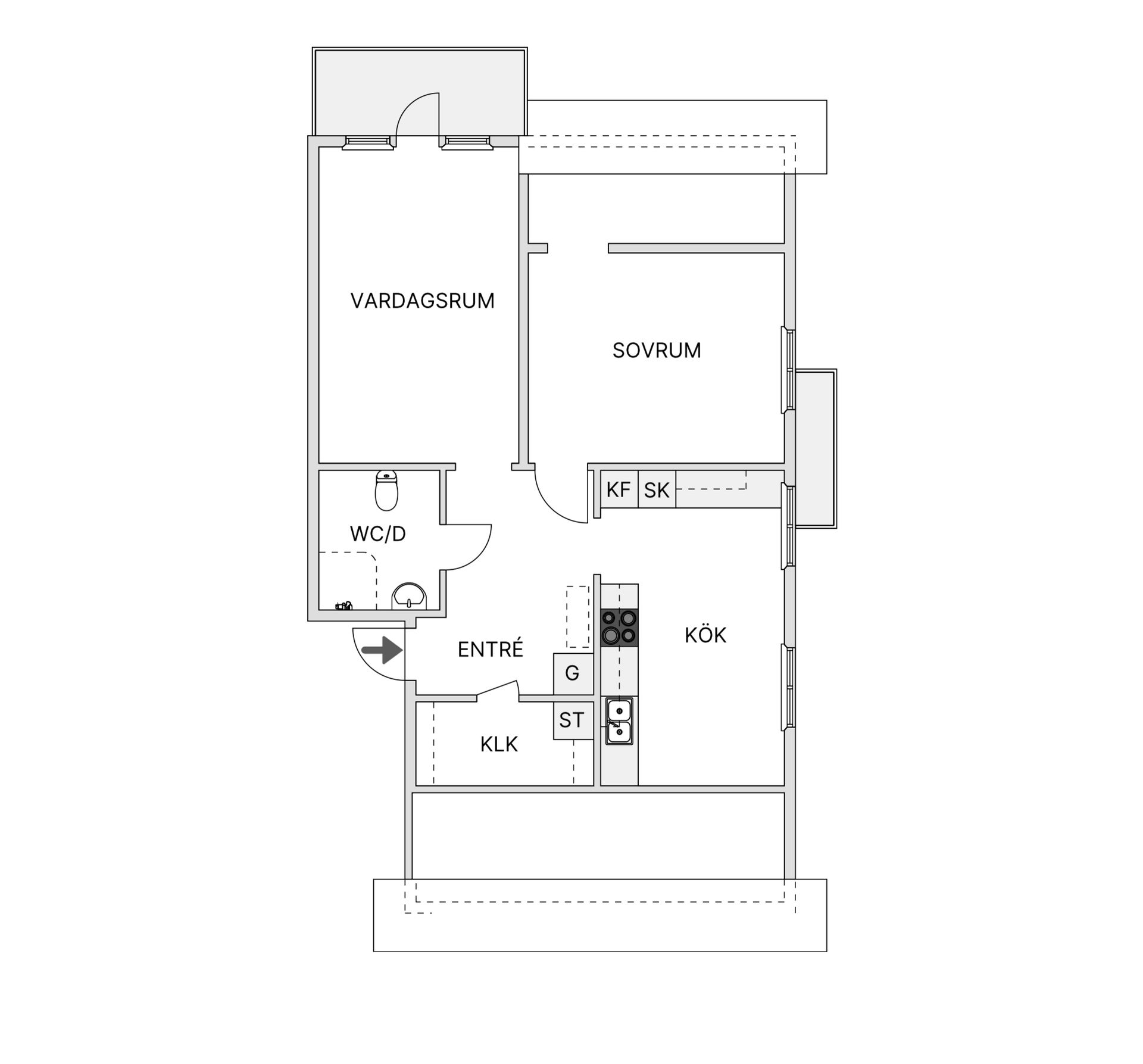 Bostadsrätt, Östra Nygatan 80, Älvsbacka, Skellefteå