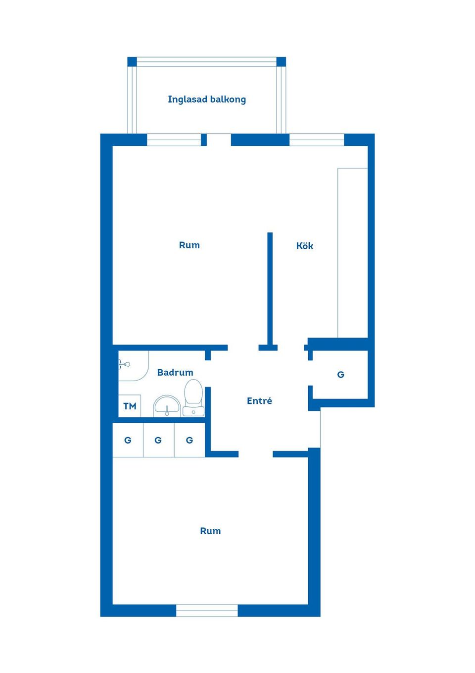 Bostadsrätt, Drottninggatan 44B, Trossö, Karlskrona