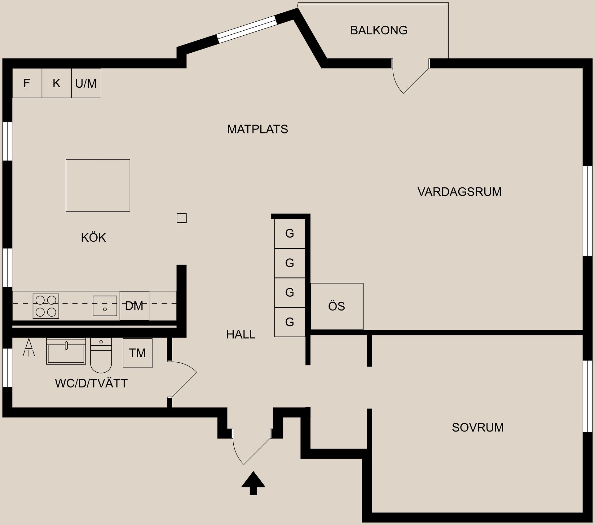 Bostadsrätt, Holmstagatan 3C, Söder/Klingsberg, Norrköping