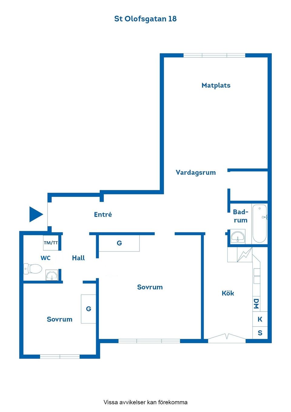 Bostadsrätt, S:t Olofsgatan 18, Söder, Norrköping