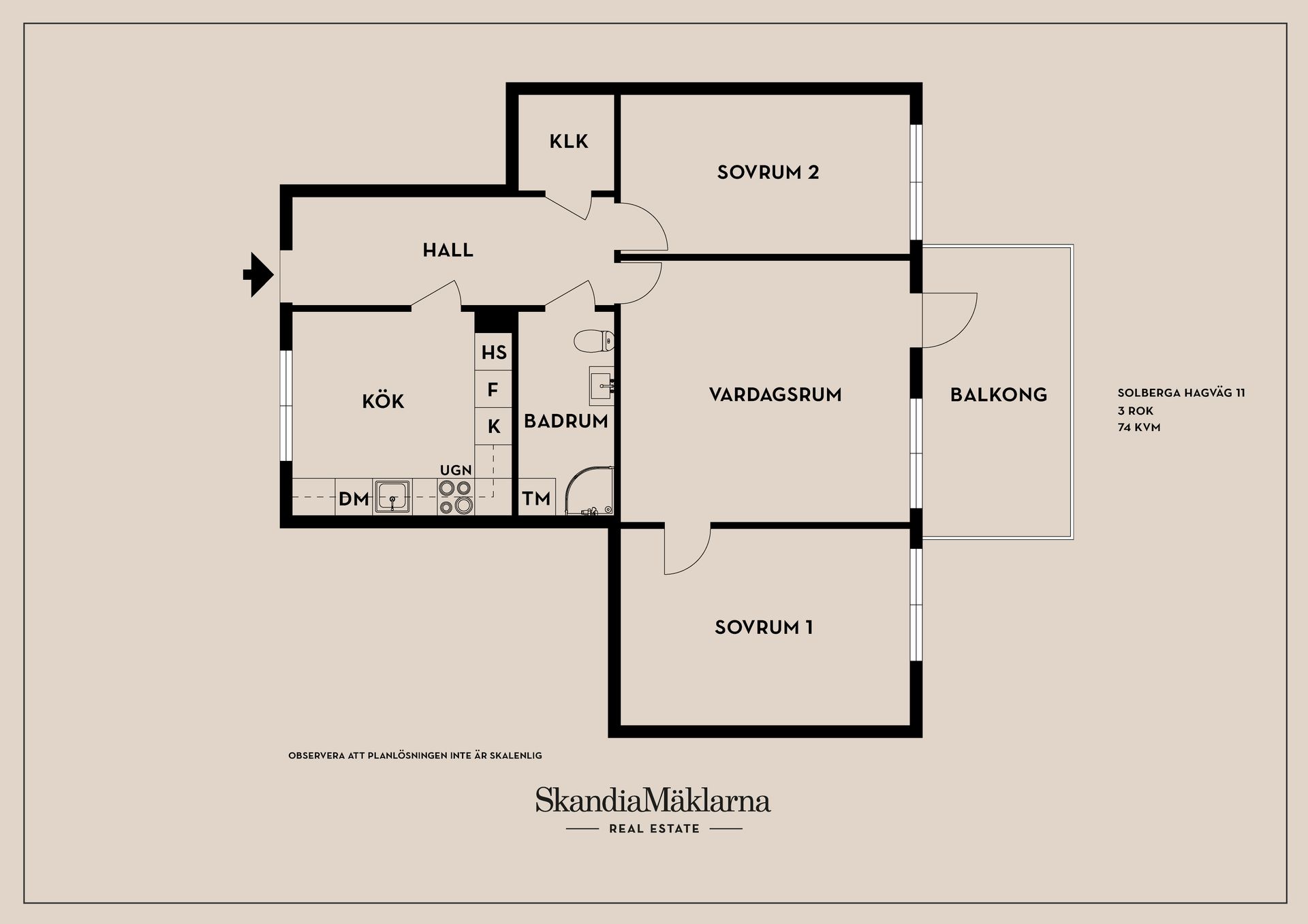 Bostadsrätt, Solberga Hagväg 11, Älvsjö, Stockholm