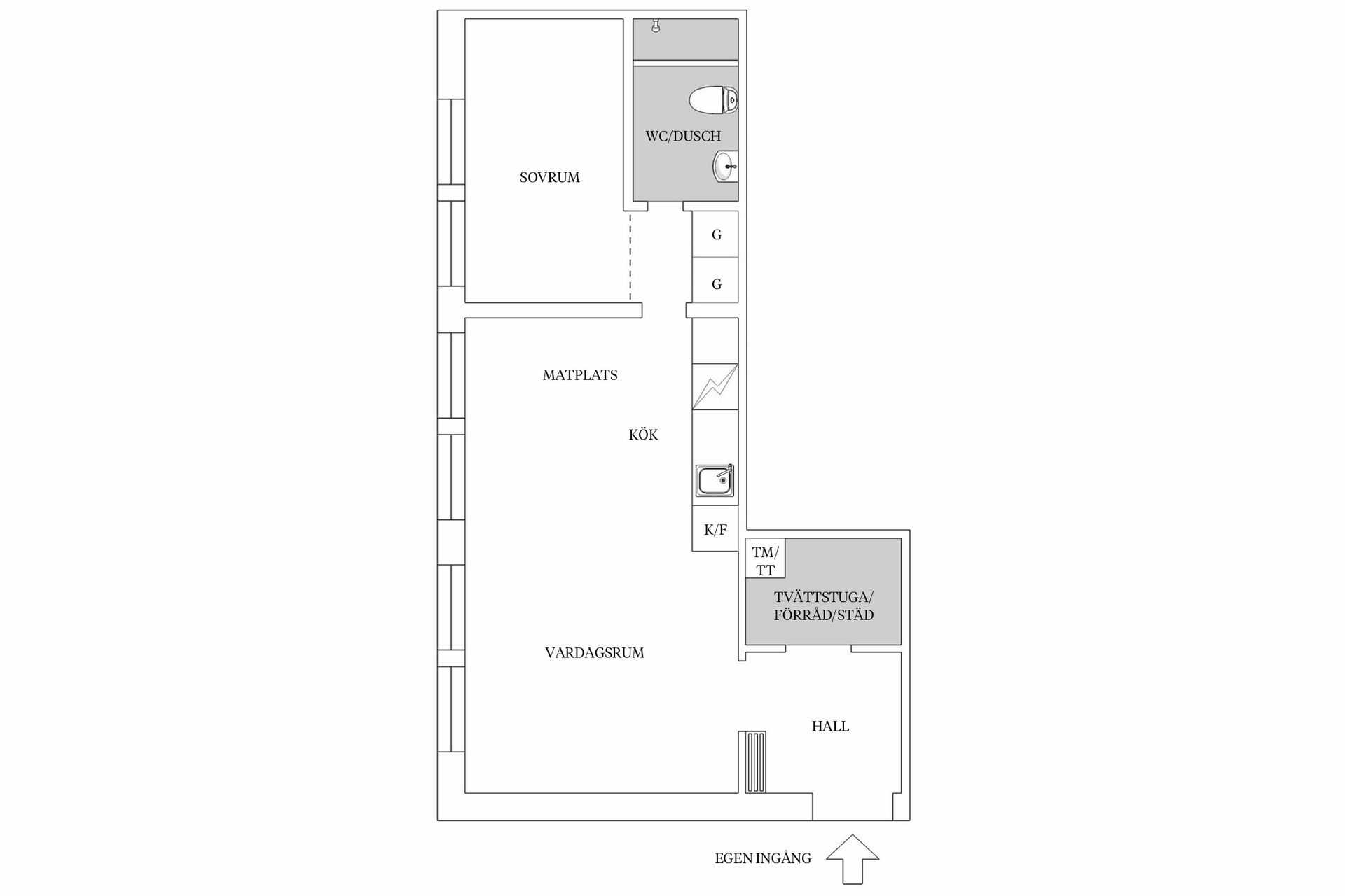 Bostadsrätt, Kungsgatan 4A, Väster City , Jönköping
