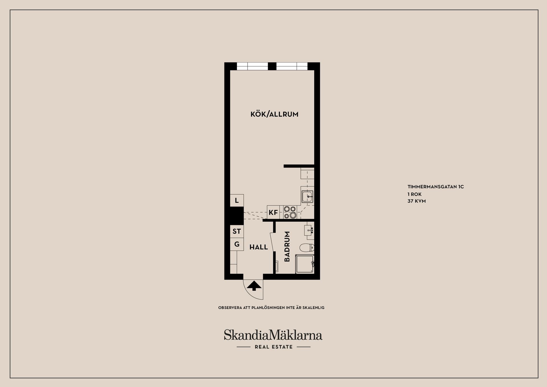 Bostadsrätt, Timmermansgatan 1C, Övre Vasastaden, Linköping