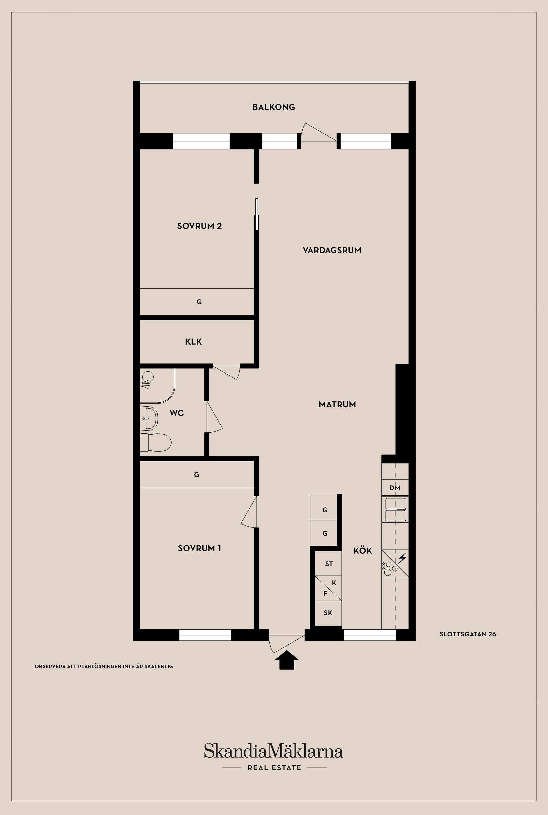 Bostadsrätt, Slottsgatan 26, Öster-City, Jönköping