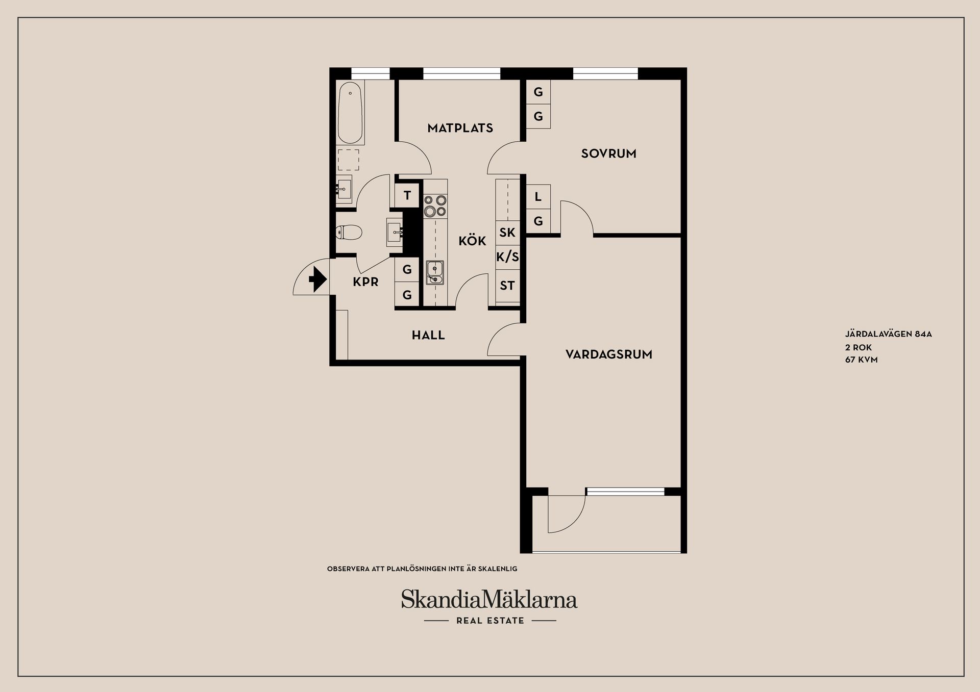 Bostadsrätt, Järdalavägen 84A, Ekholmen, Linköping