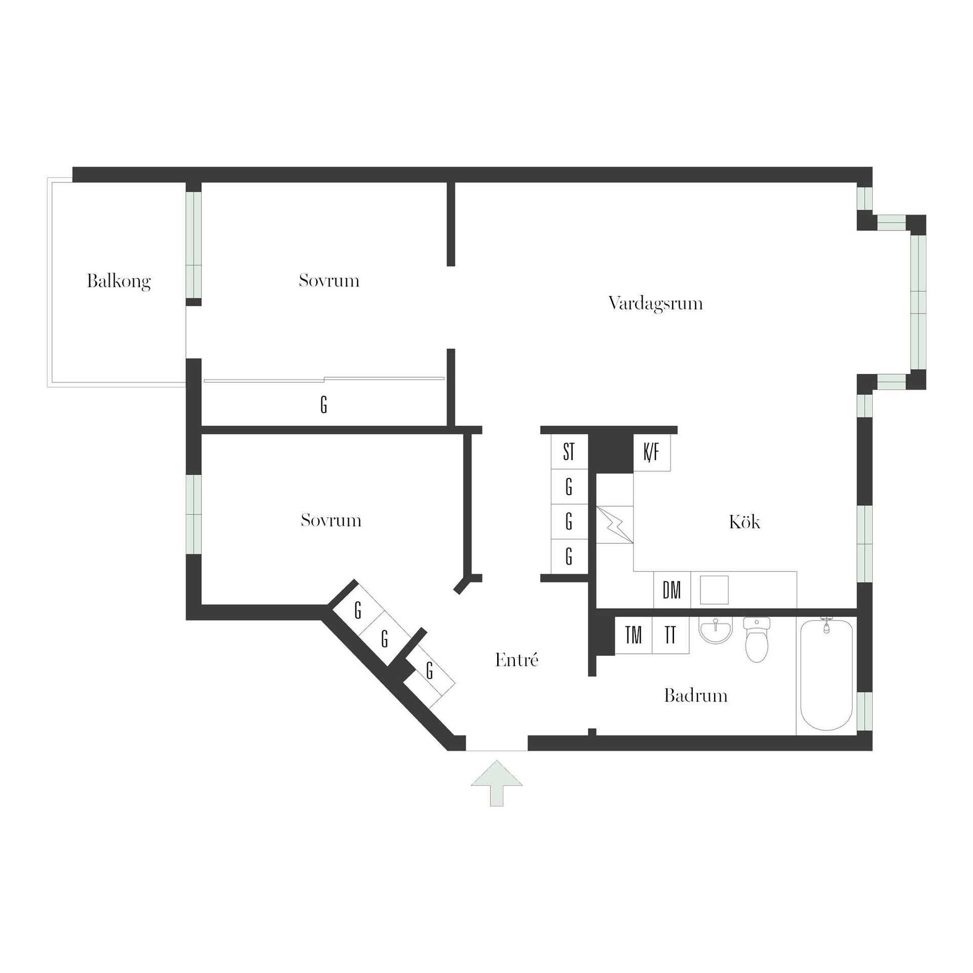 Bostadsrätt, Tegelviksgatan 38, 1 tr, Södermalm, Stockholm