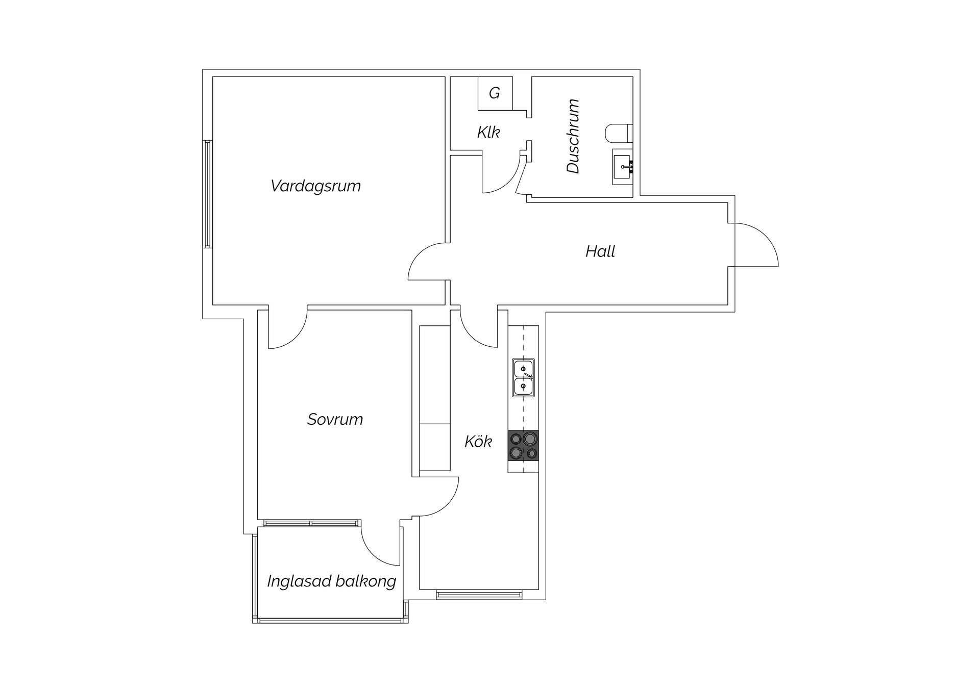 Bostadsrätt, Bergsgatan 19E, Södermalm, Sundsvall