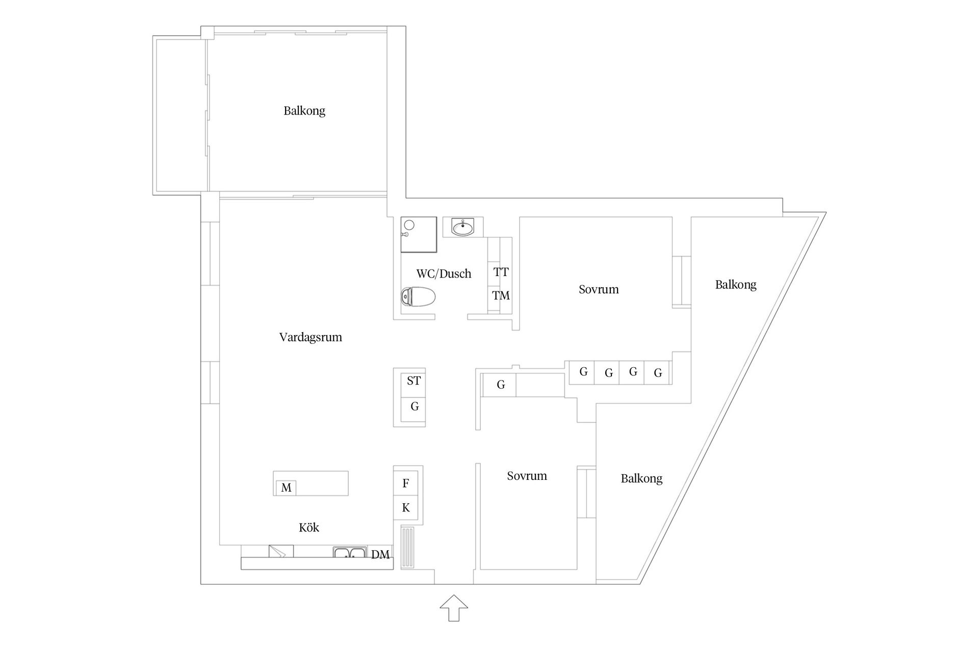 Bostadsrätt, Lagmansvägen 65C, Kampen, Växjö