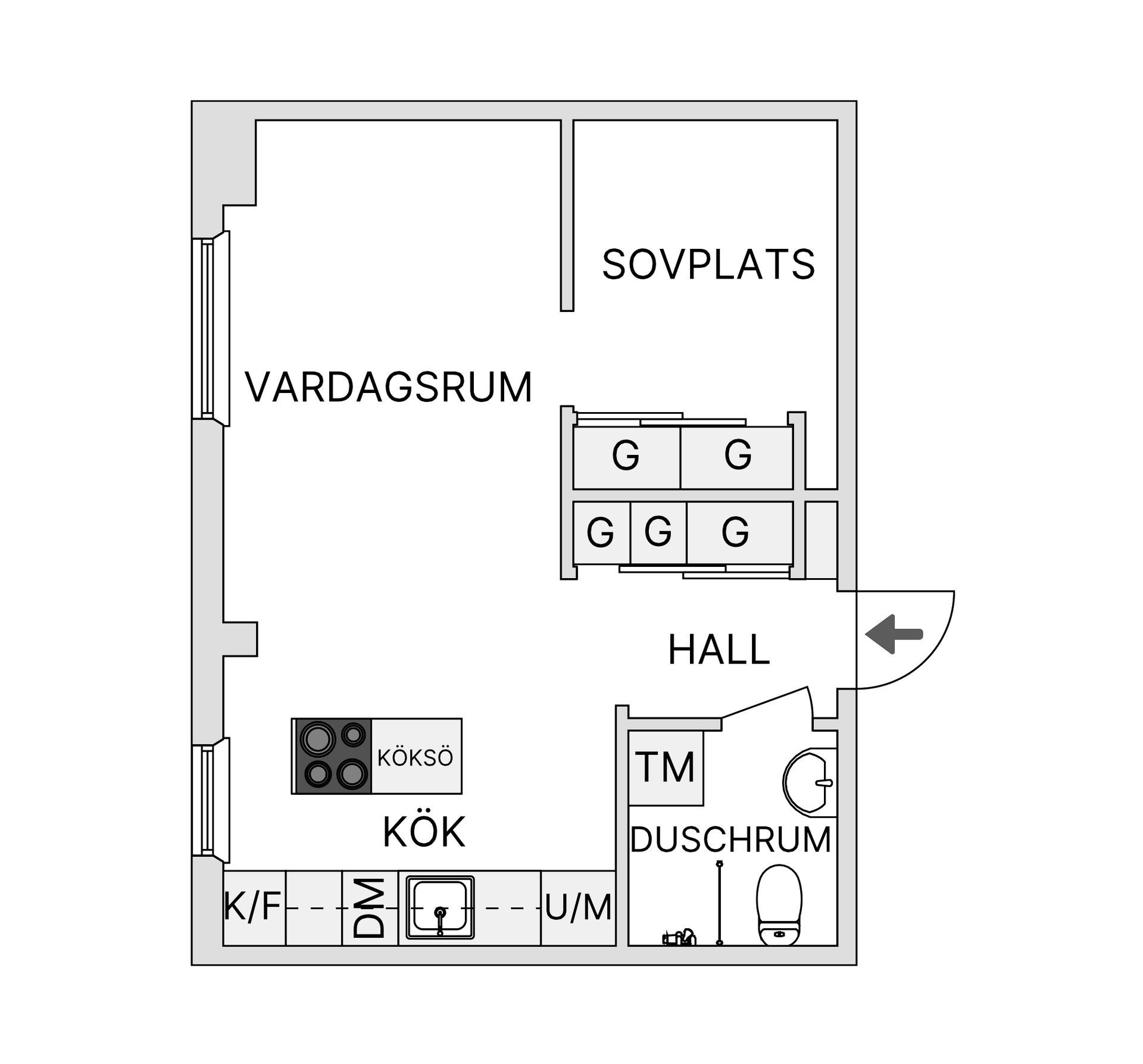 Bostadsrätt, Södra Kyrkogatan 11, Karlstad Centrum, Karlstad