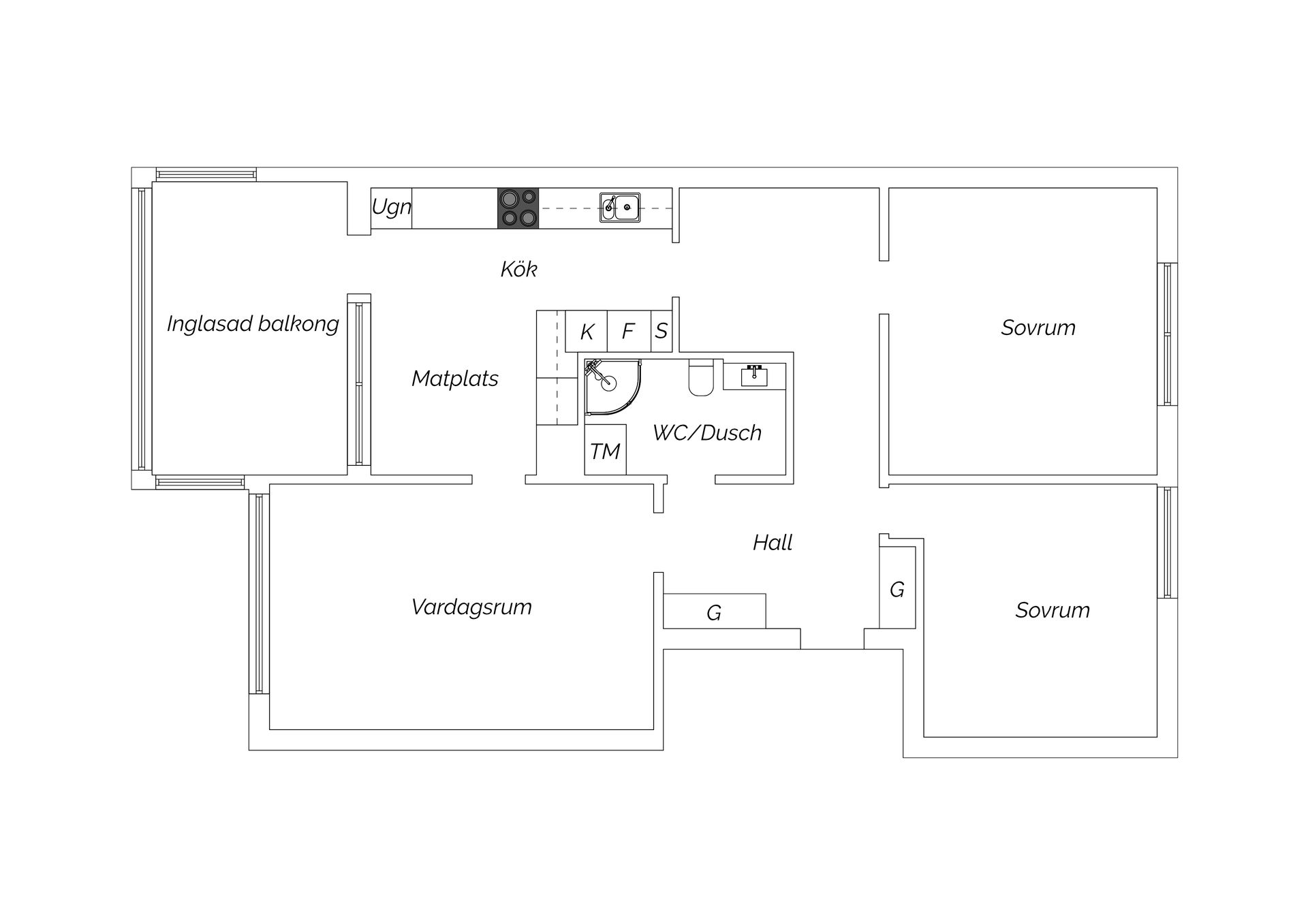 Bostadsrätt, Skönsbergsvägen 19K, Nedre Haga, Sundsvall