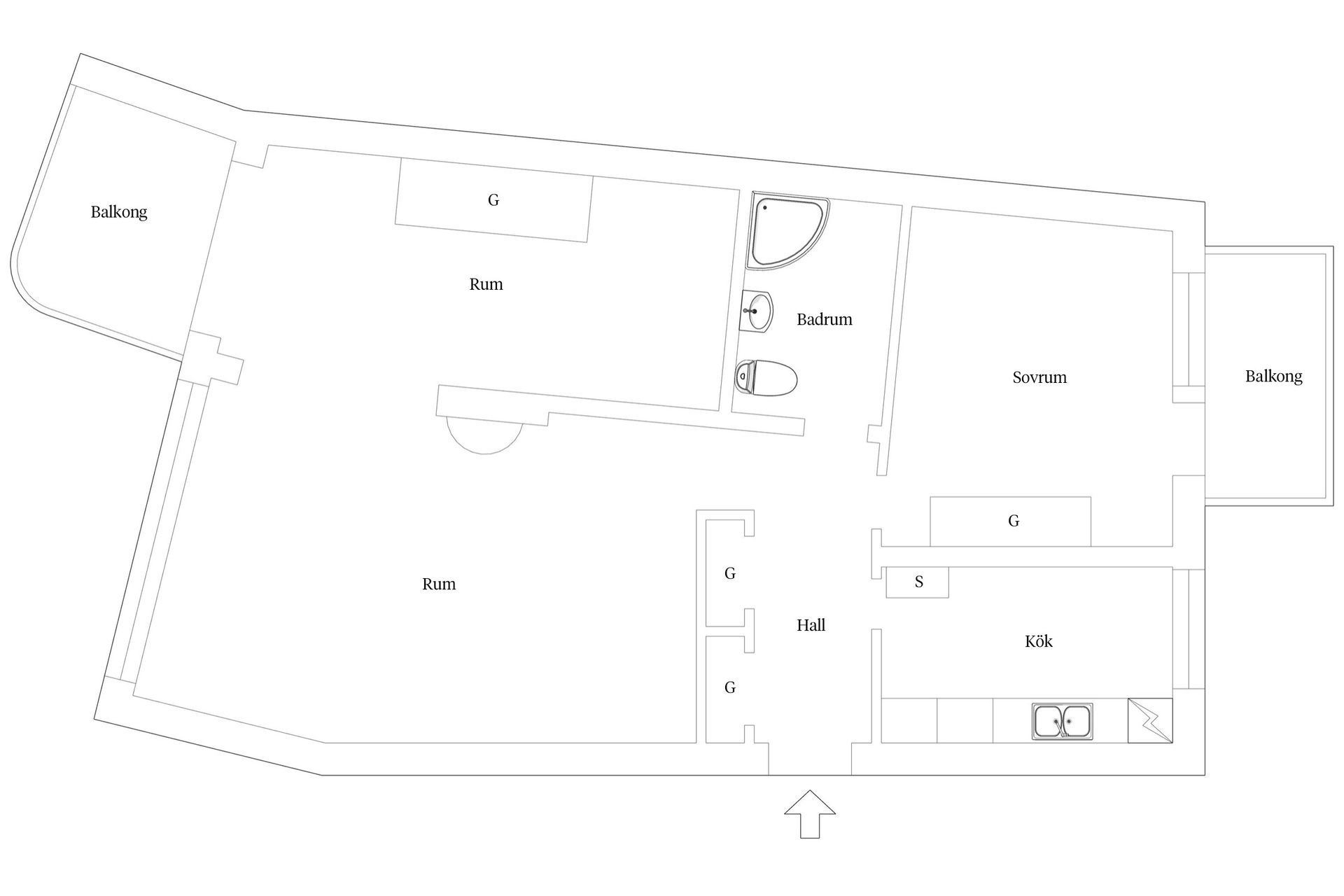 Bostadsrätt, Stora Tomegatan 48, Kulturkvadranten, Lund